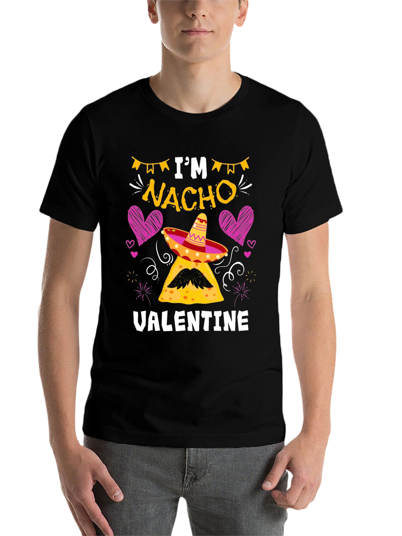 Black I'm Nacho Valentine Graphic T-Shirt view 7