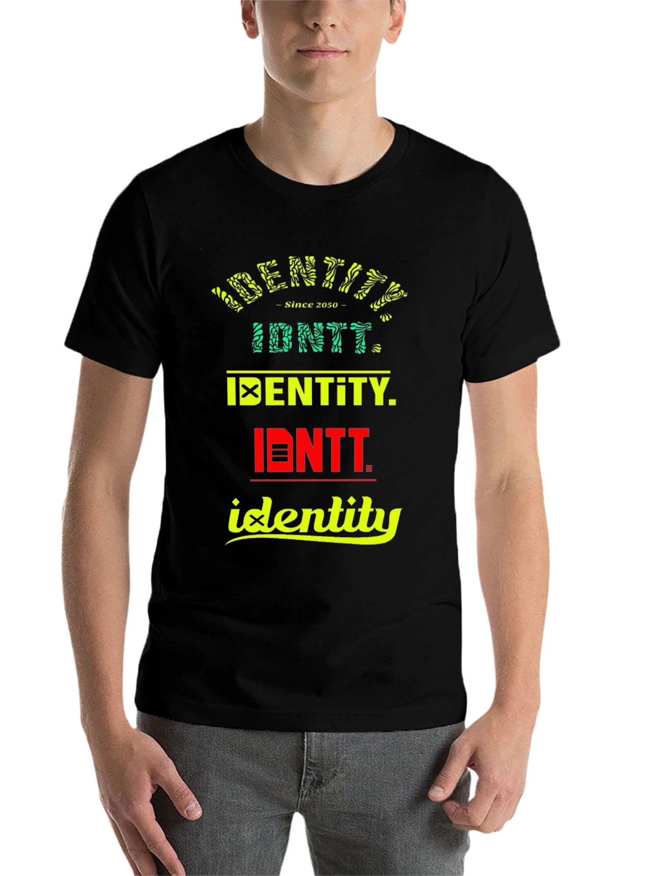 Black Identity Graphic Print T-Shirt view 7