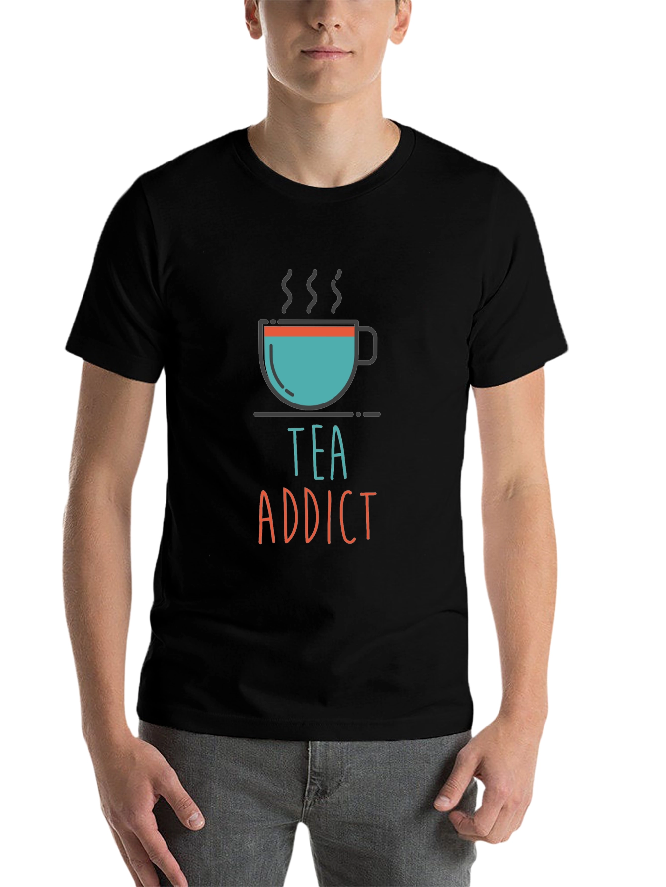 Black Tea Addict Graphic Tee - Unisex Casual T-Shirt view 7