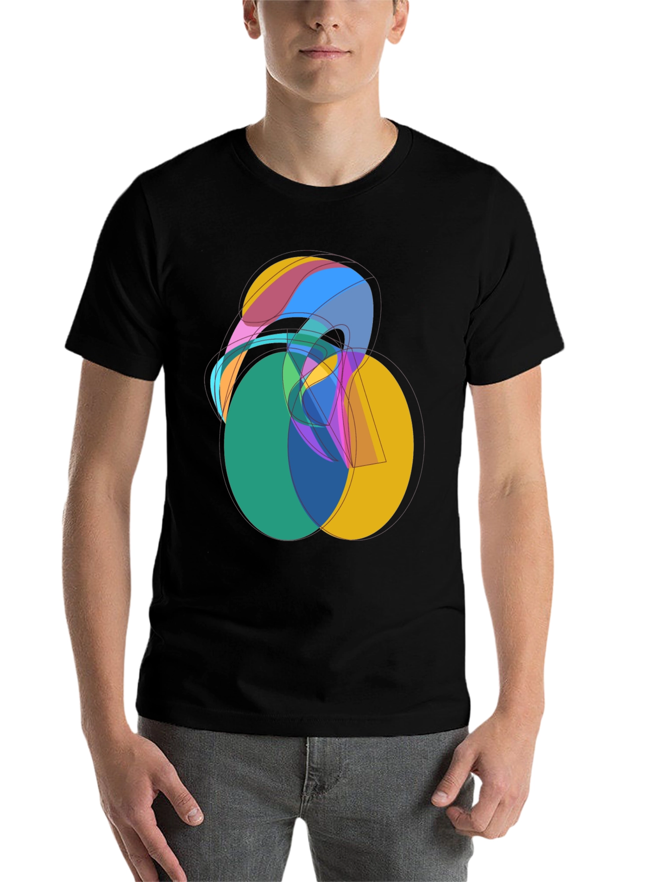 Abstract Graphic Tee - Modern Art Shirt - 7
