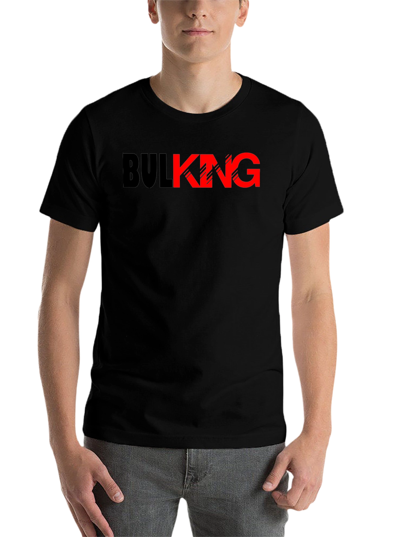 Black Bulking Graphic Tee - Black & Red view 7