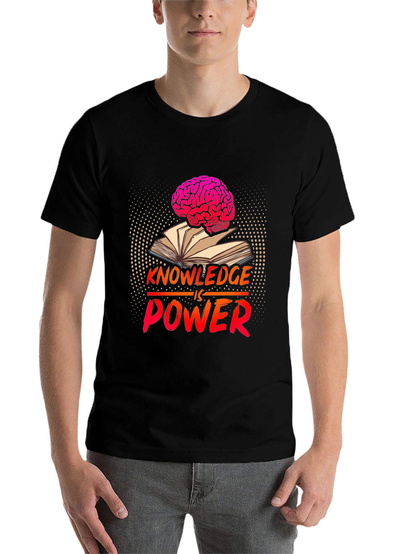 Black Knowledge is Power Graphic T-Shirt view 7