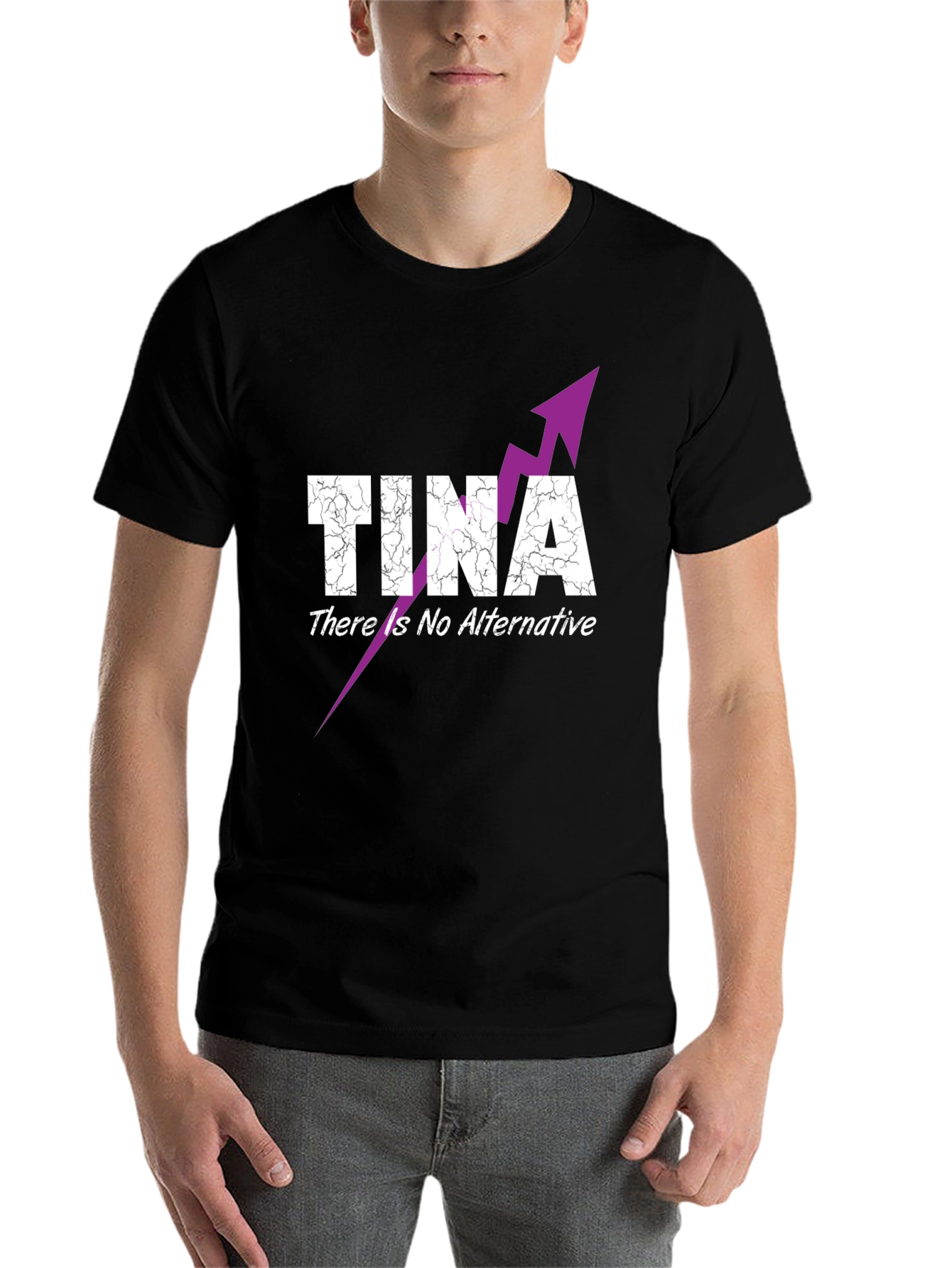 Black TINA There Is No Alternative Graphic T-Shirt view 7