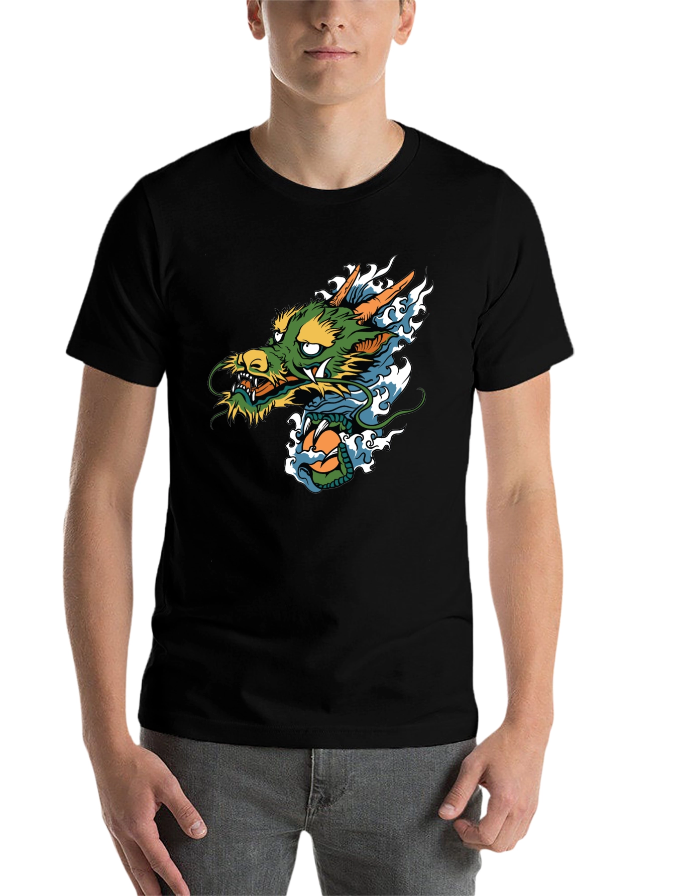 Black Dragon Graphic Black T-Shirt view 7