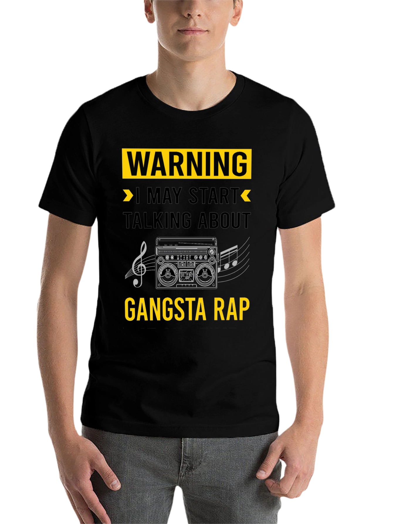 Black Warning May Start Talking Gangsta Rap T-Shirt view 7