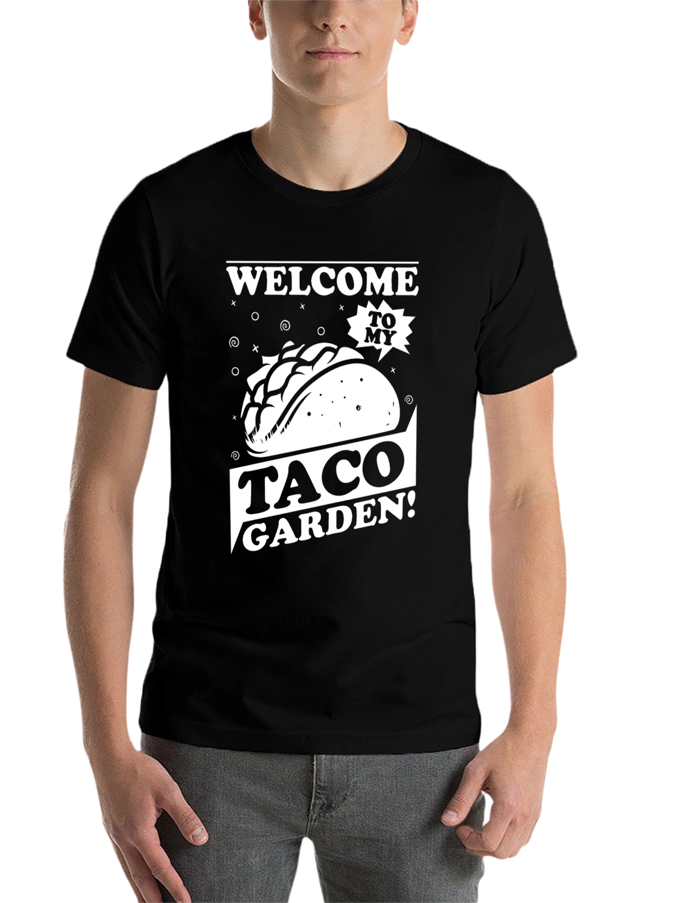 Black Welcome To My Taco Garden Black T-Shirt view 7