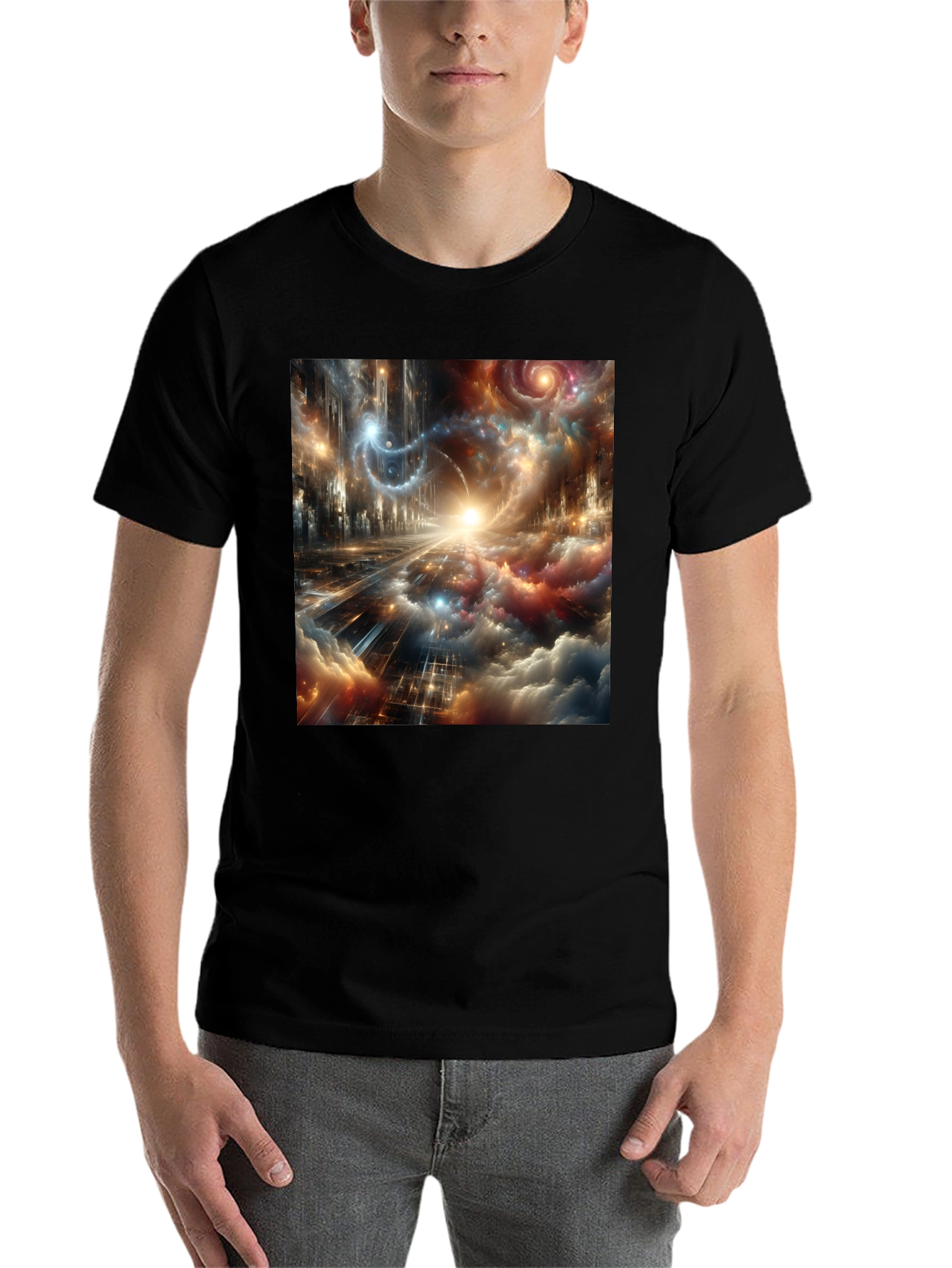 Black Nebula Dreamscape Graphic Tee view 7