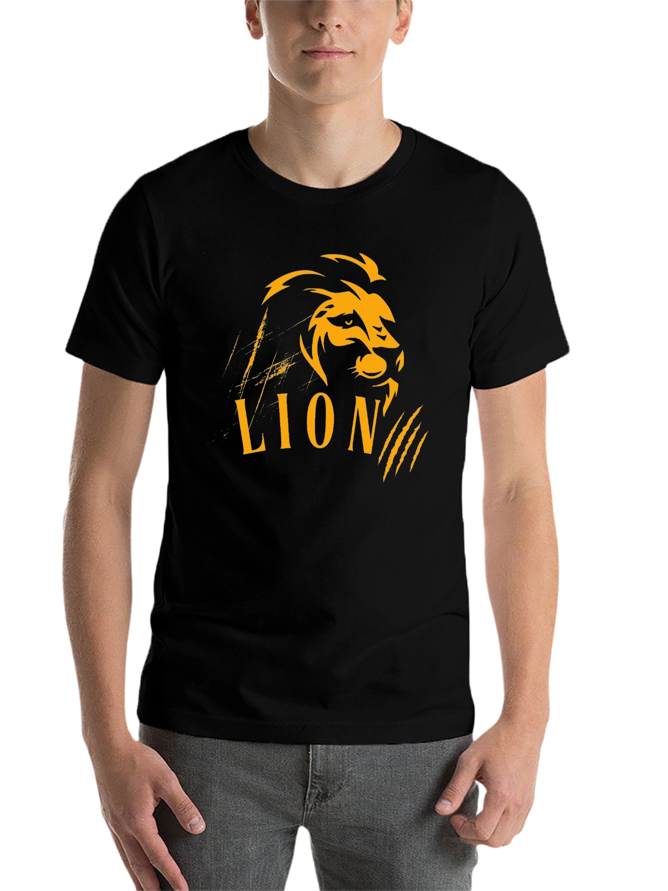 Black Black Lion Graphic Tee - Bold Style view 7