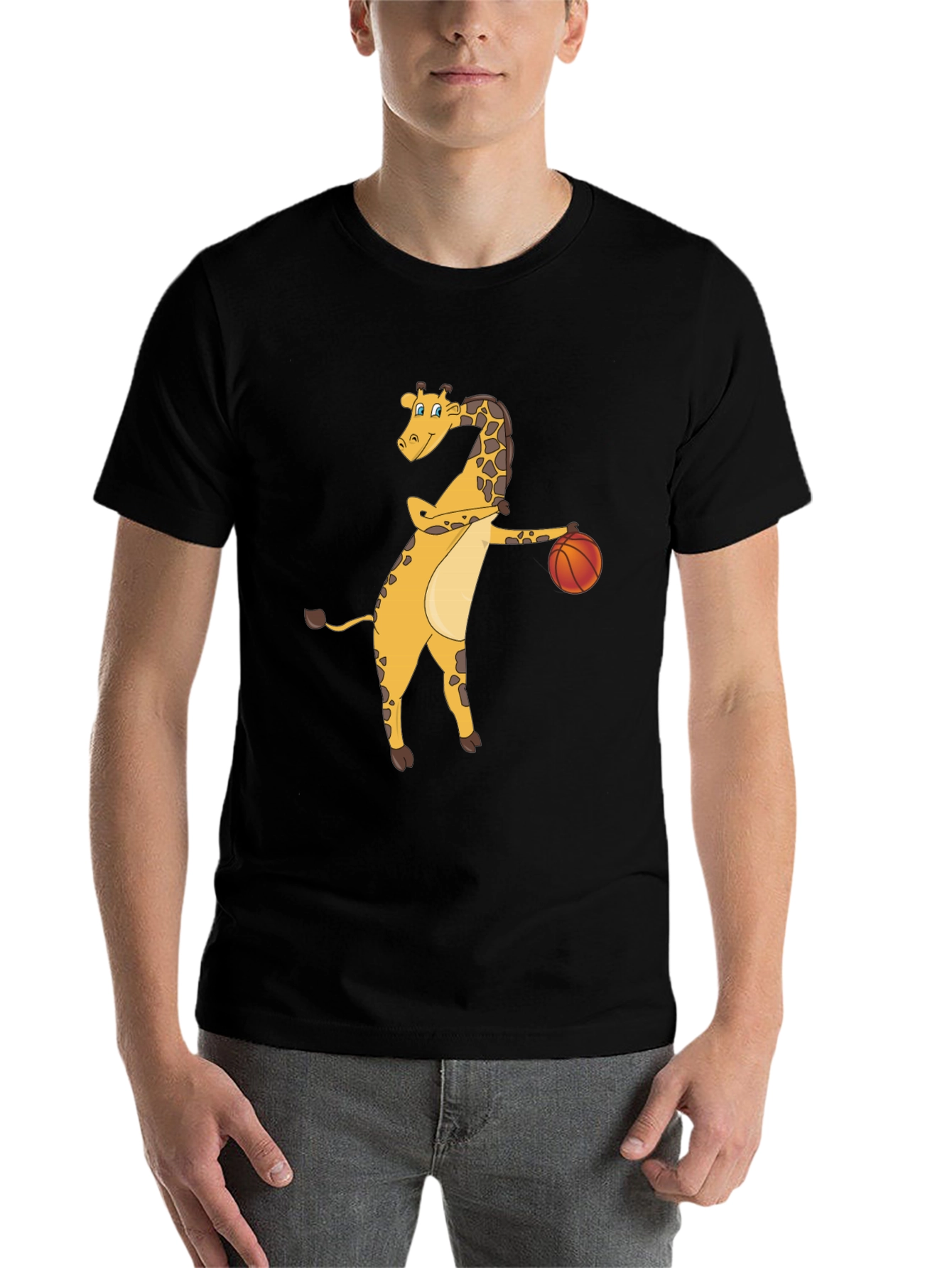 Black Giraffe Basketball Graphic Tee view 7