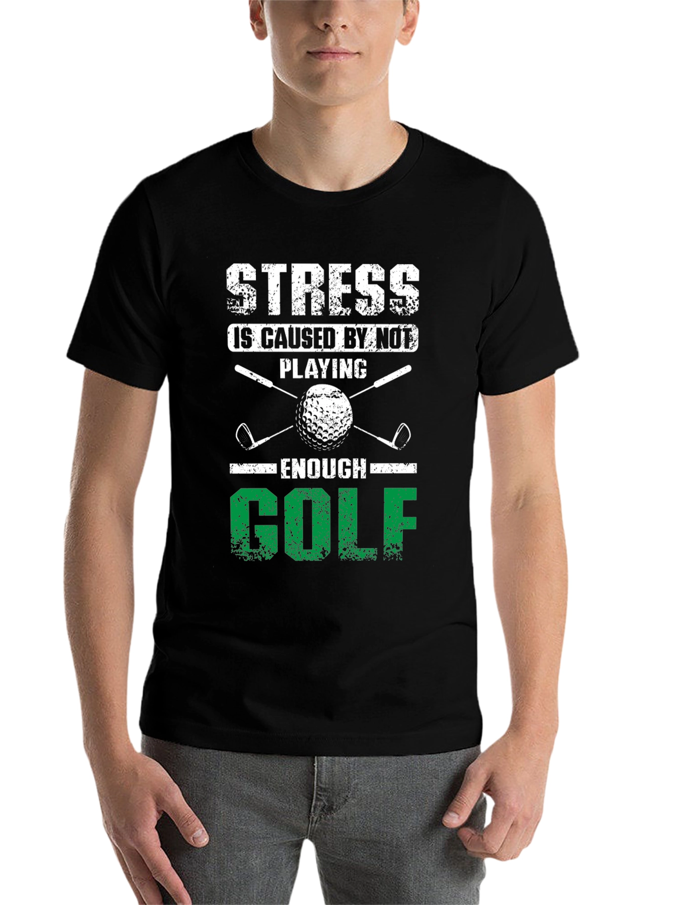 Black Stress Golf T-Shirt view 7