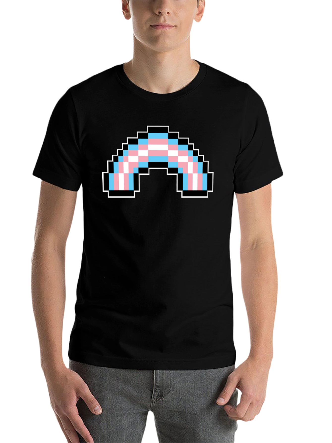 Pixel Transgender Rainbow Pride T-Shirt - 7