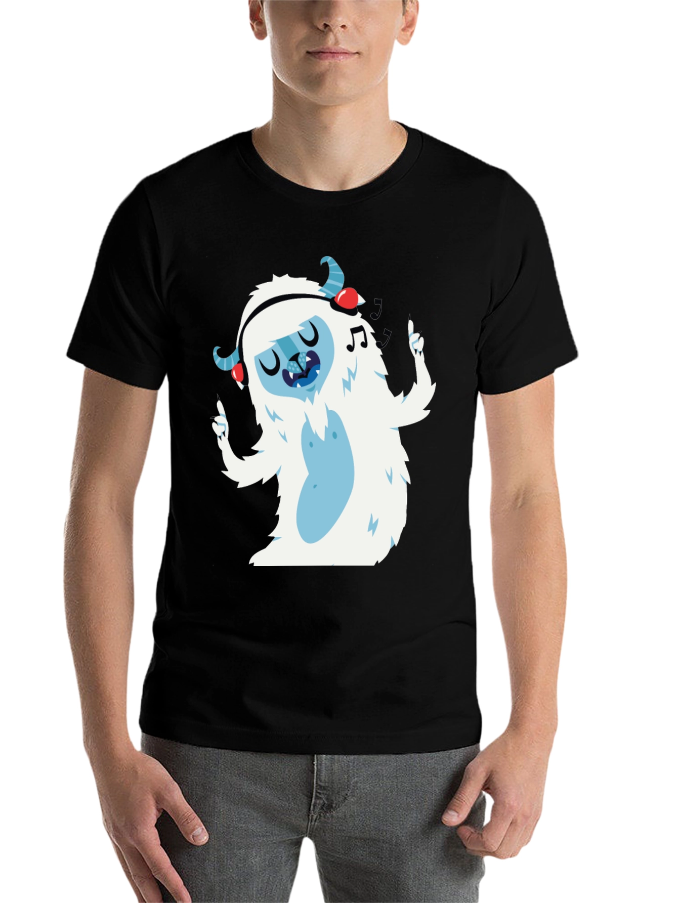 Black Funky Yeti T-Shirt view 7