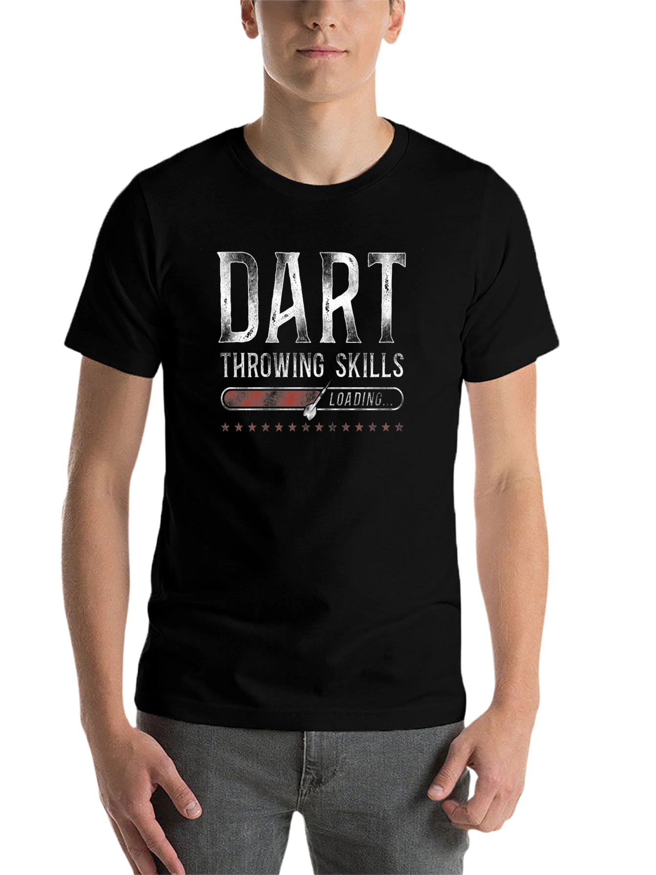 Black Dart Throwing Skills Loading T-Shirt view 7