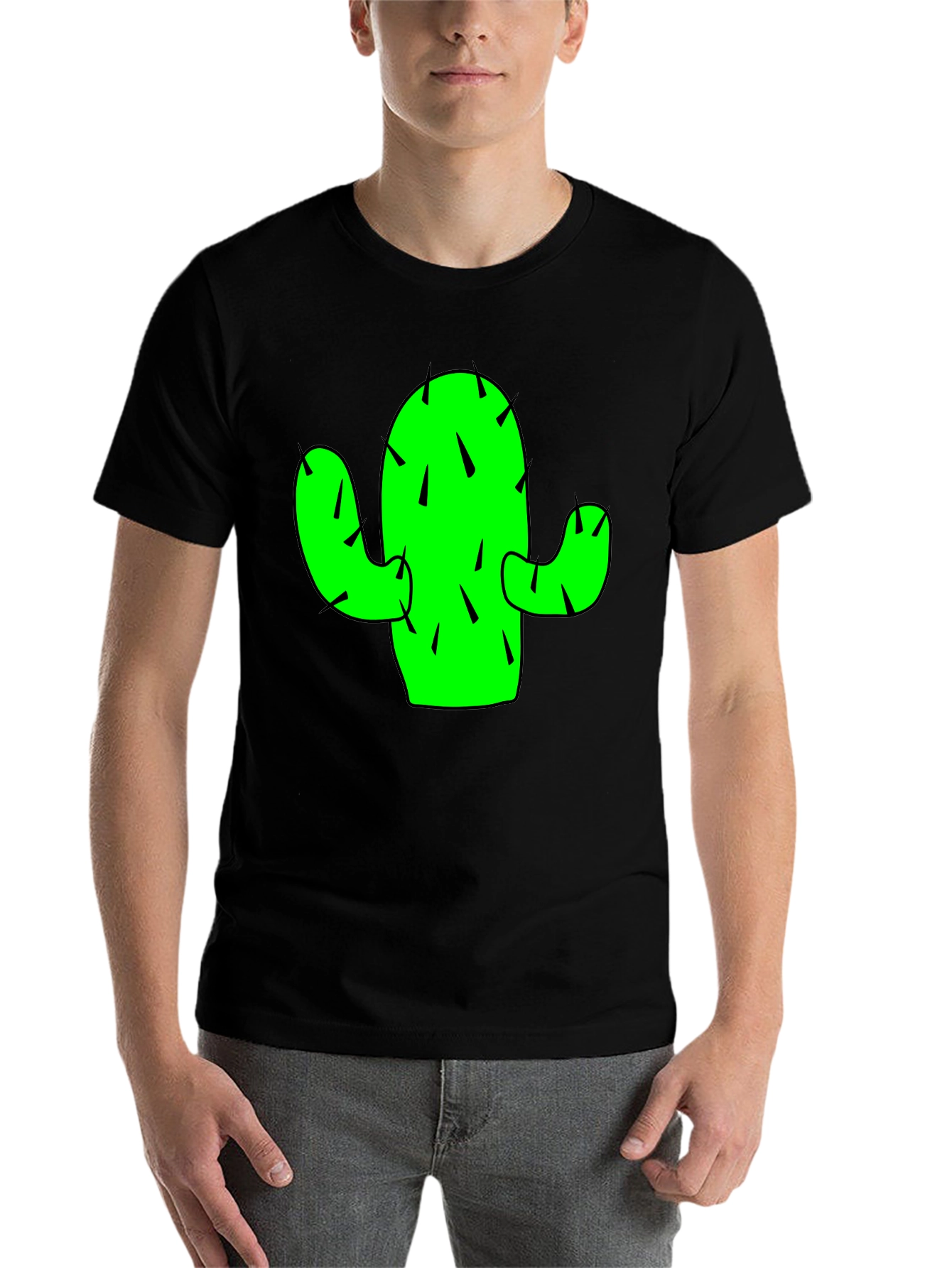 Black Cactus Graphic Tee - Trendy Casual Style view 7