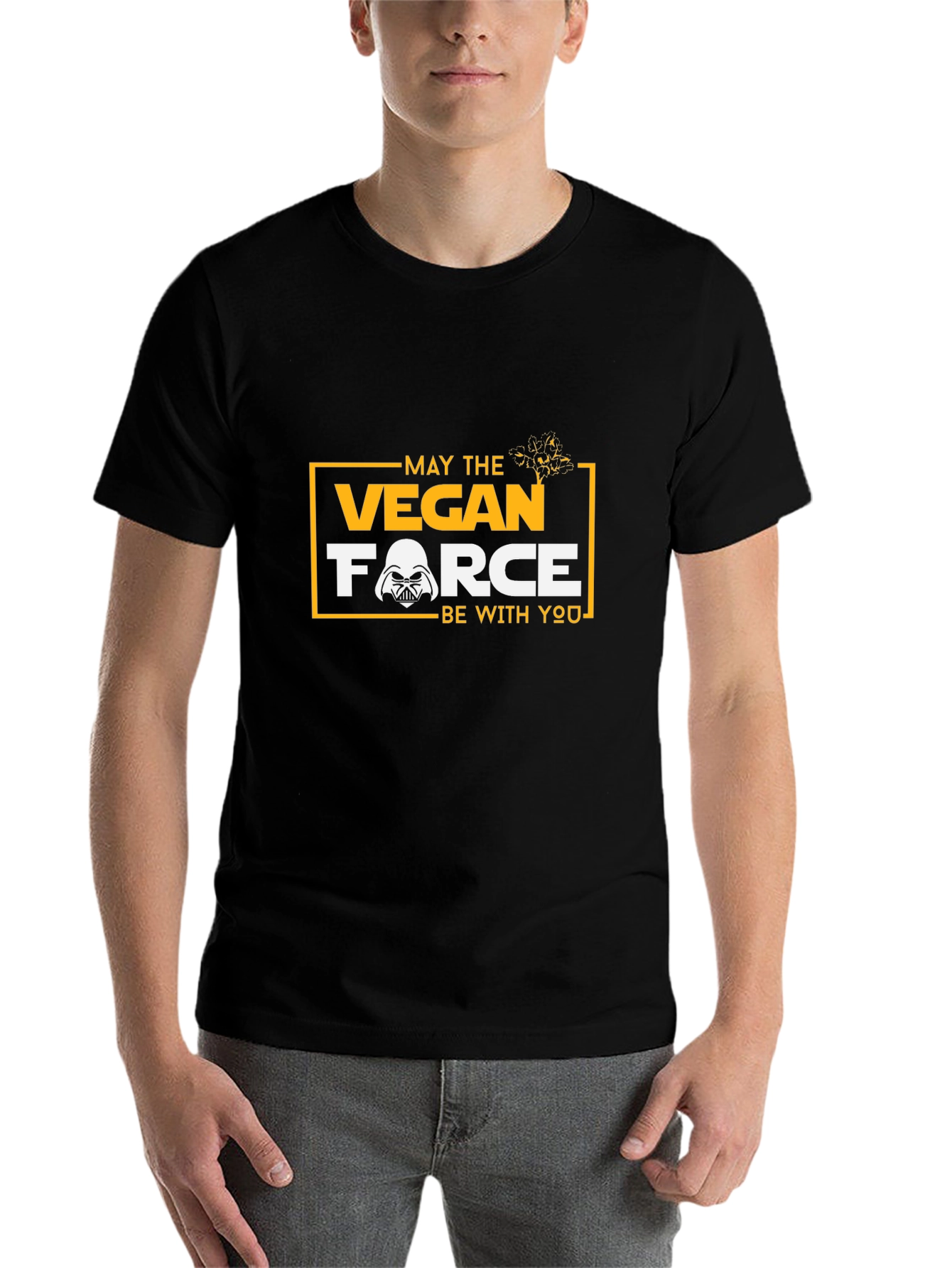 Vegan Force Star Wars Inspired Black T-Shirt - 7