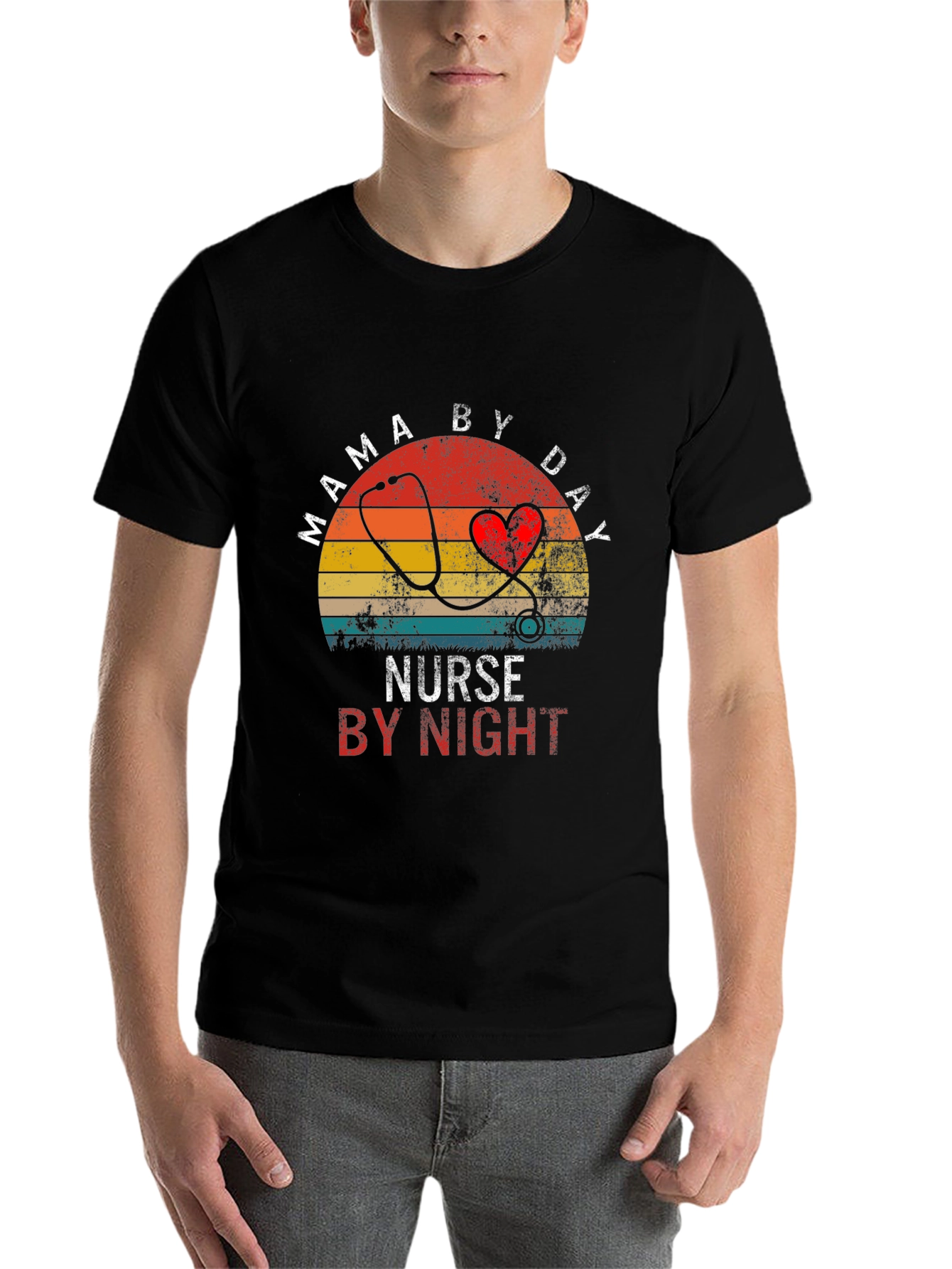 Black Mama By Day Nurse By Night T-Shirt view 7