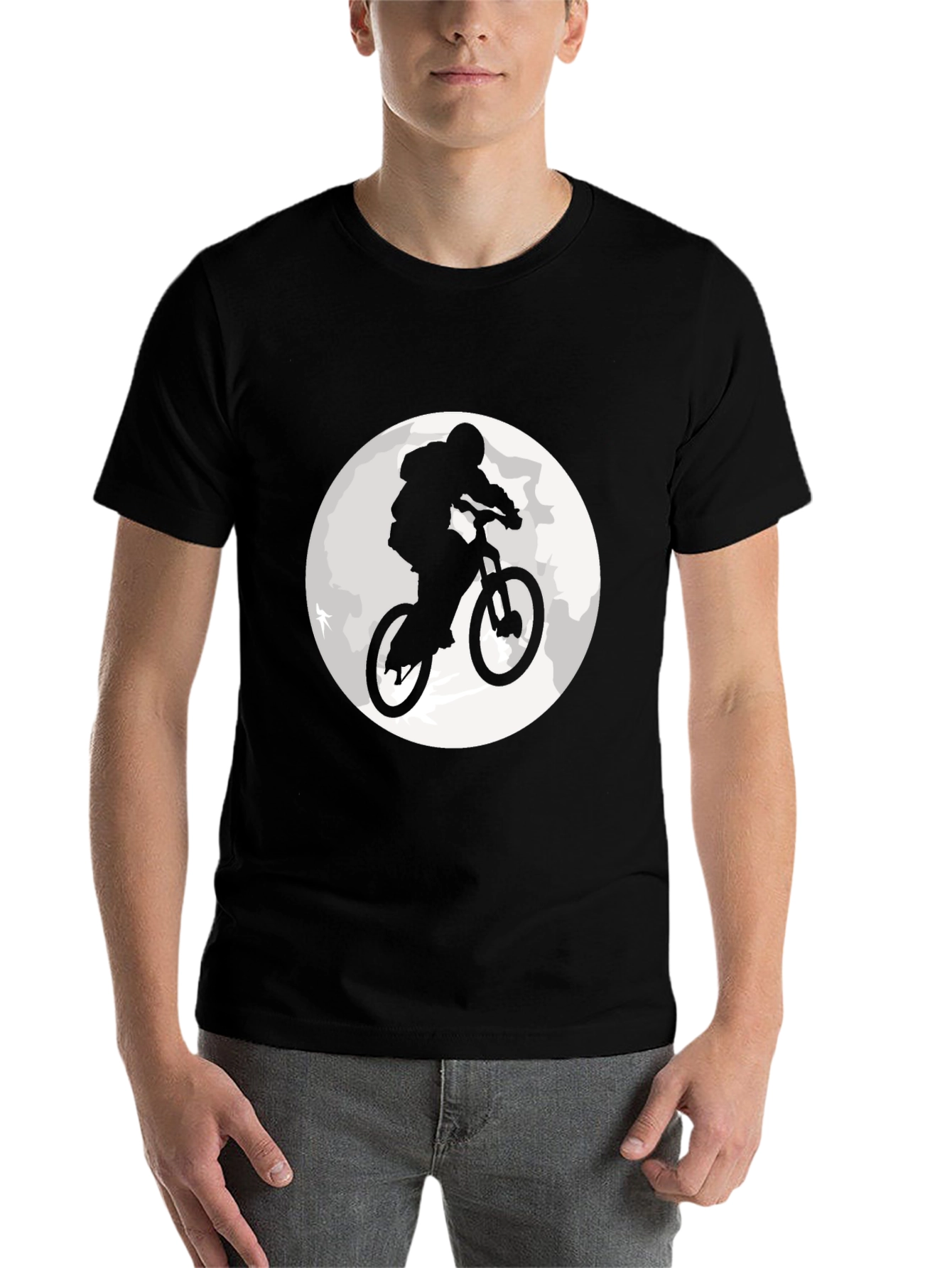 Black Mountain Bike Moon Graphic T-Shirt view 7