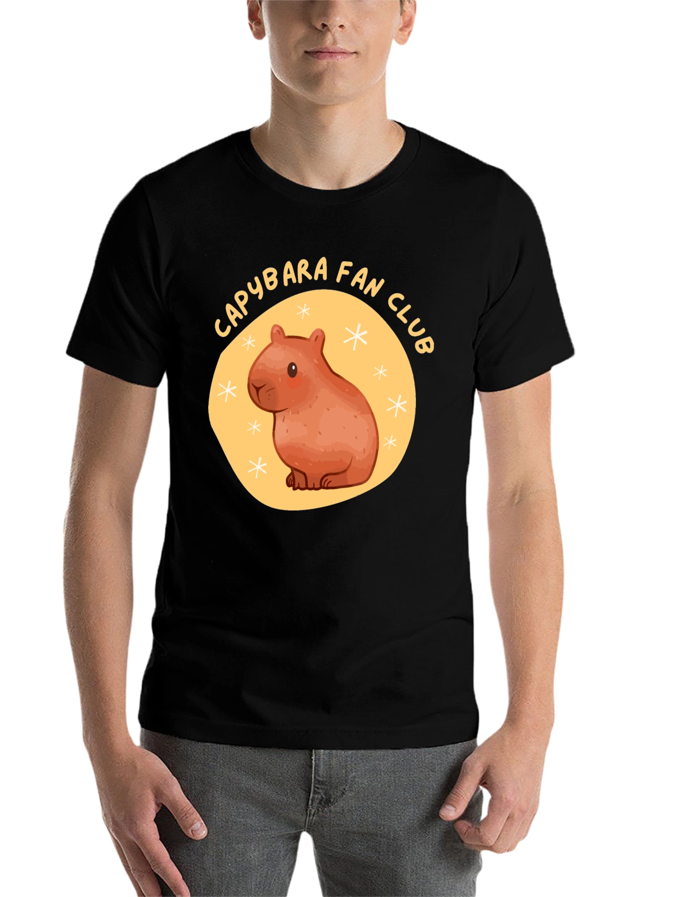 Black Capybara Fan Club Graphic Tee view 7
