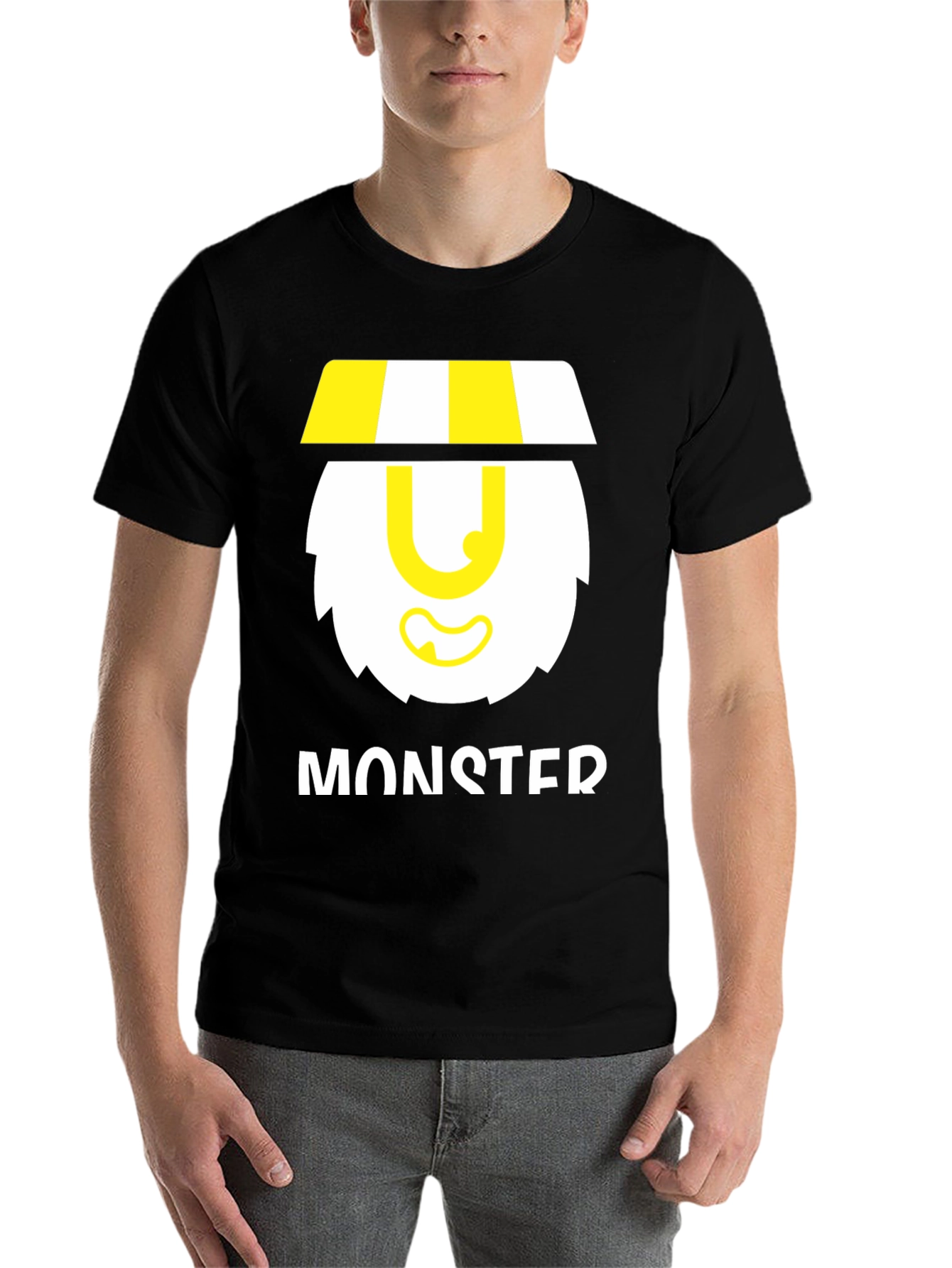 Black Monster Graphic Black T-Shirt view 7