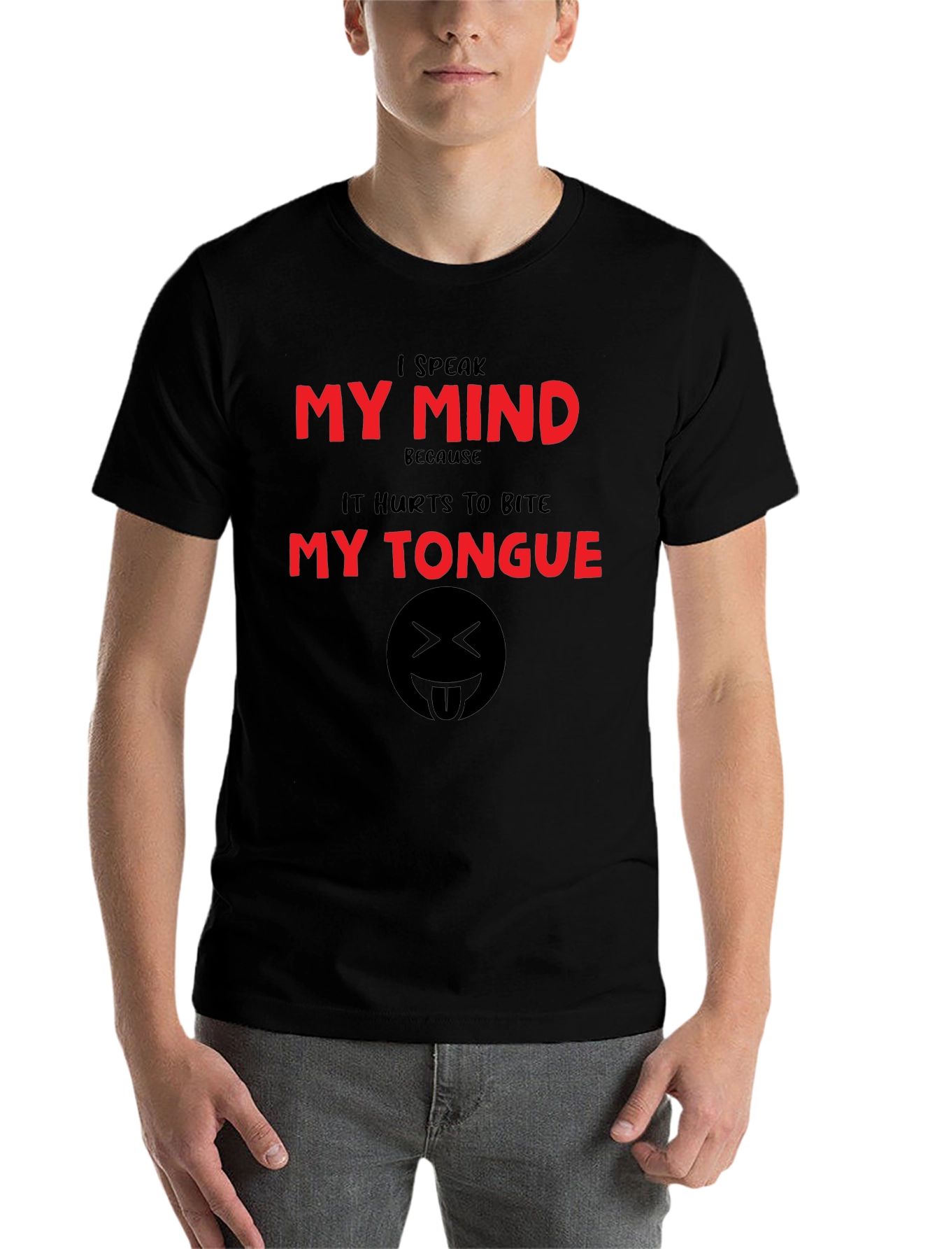 Black Speak My Mind T-Shirt - Funny Graphic Tee view 7