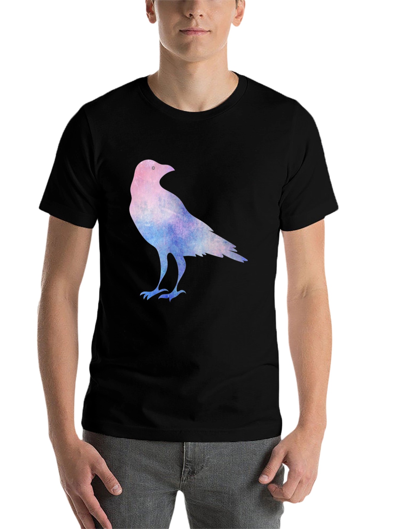 Black Raven Graphic Tee - Cotton Blend Comfort view 7