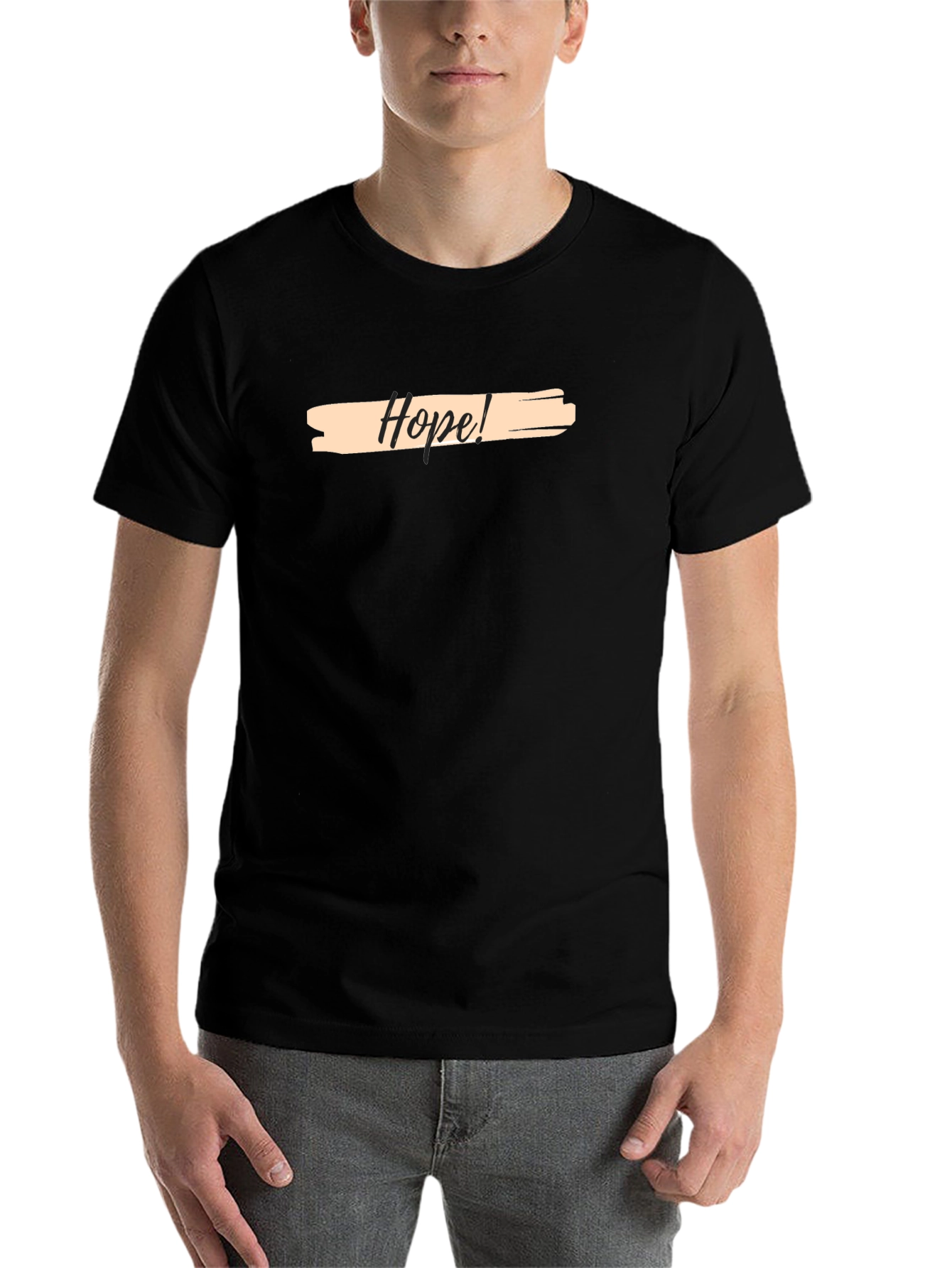 Black Hope Graphic Tee - Men's Black T-Shirt view 7