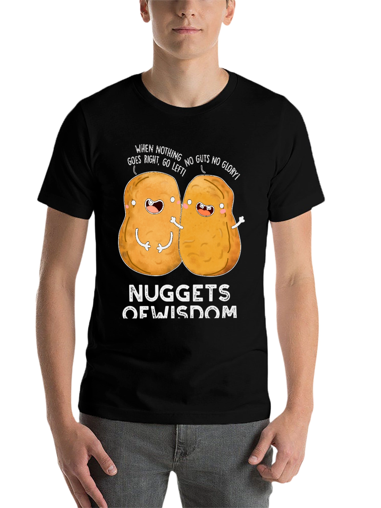 Black Nuggets of Wisdom Funny Graphic T-Shirt view 7