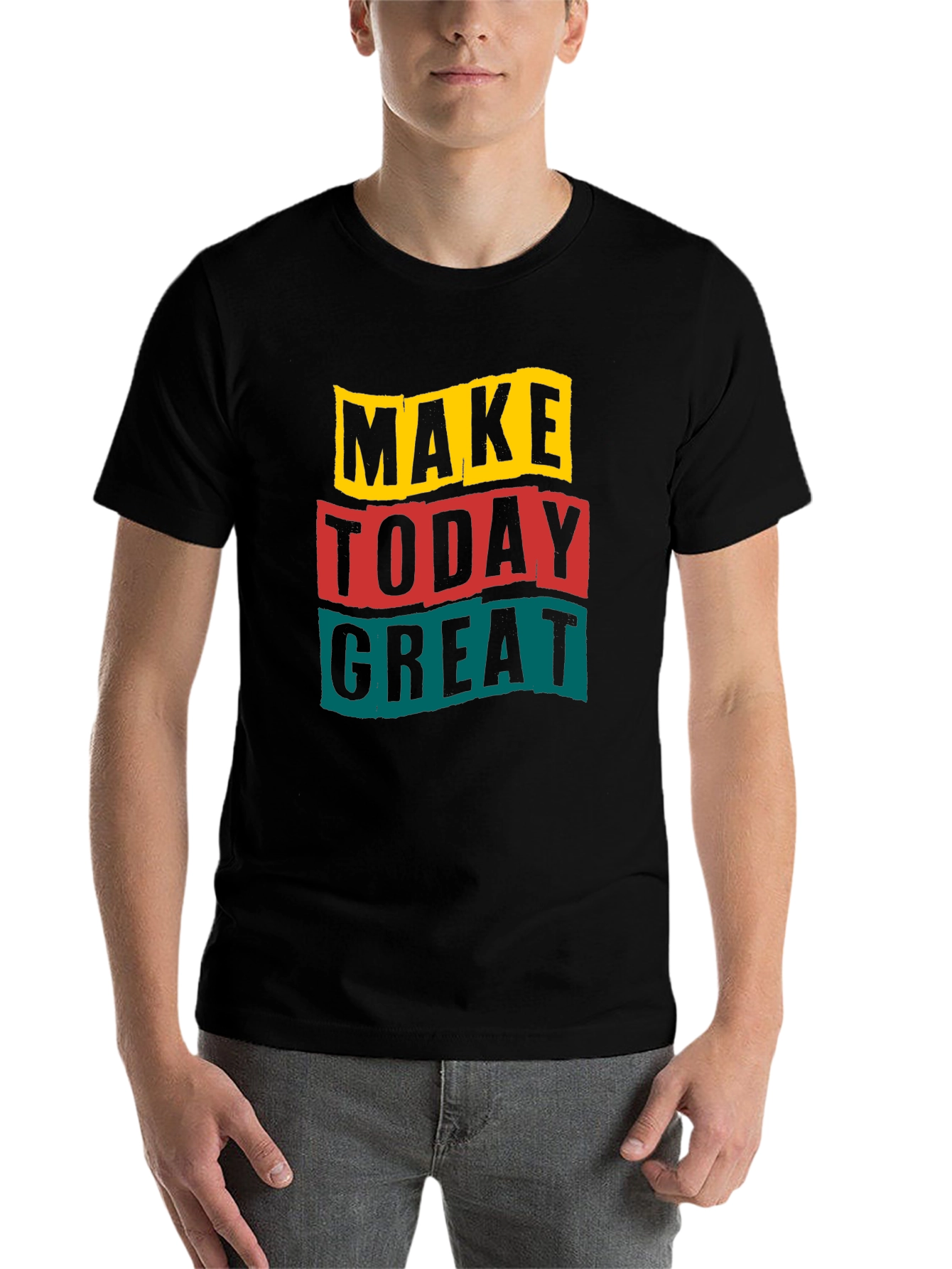 Black Make Today Great Graphic Tee view 7