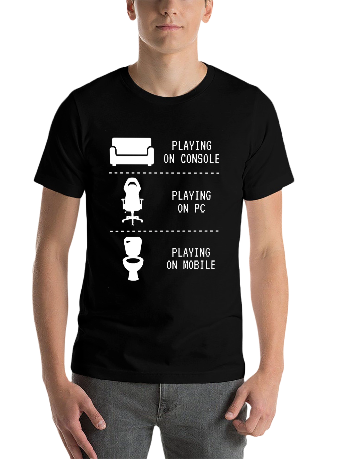 Black Gamer Lifestyle Black T-Shirt - Console PC Mobile Gaming Humor view 7