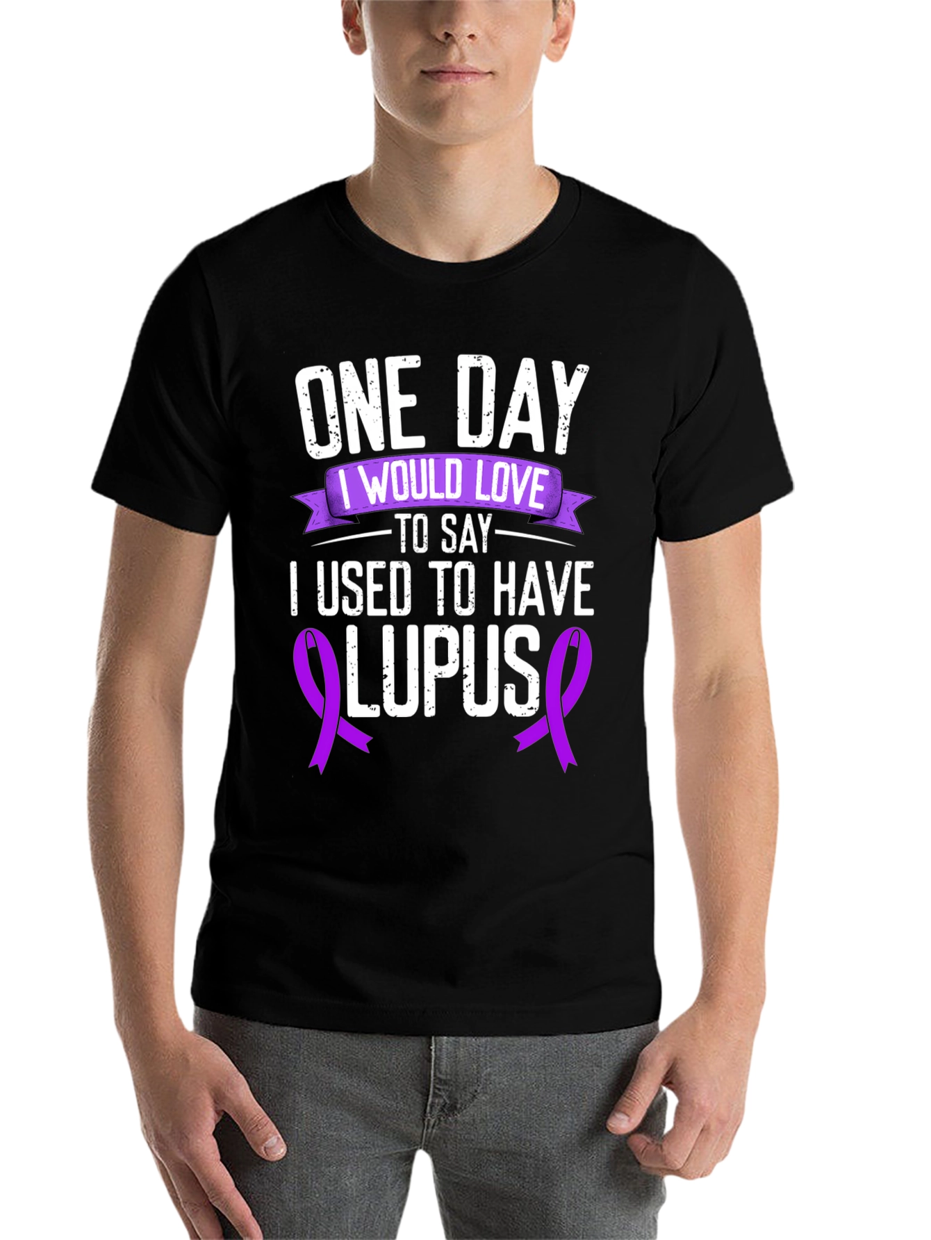 Black One Day I Would Love to Say I Used to Have Lupus T-Shirt view 7