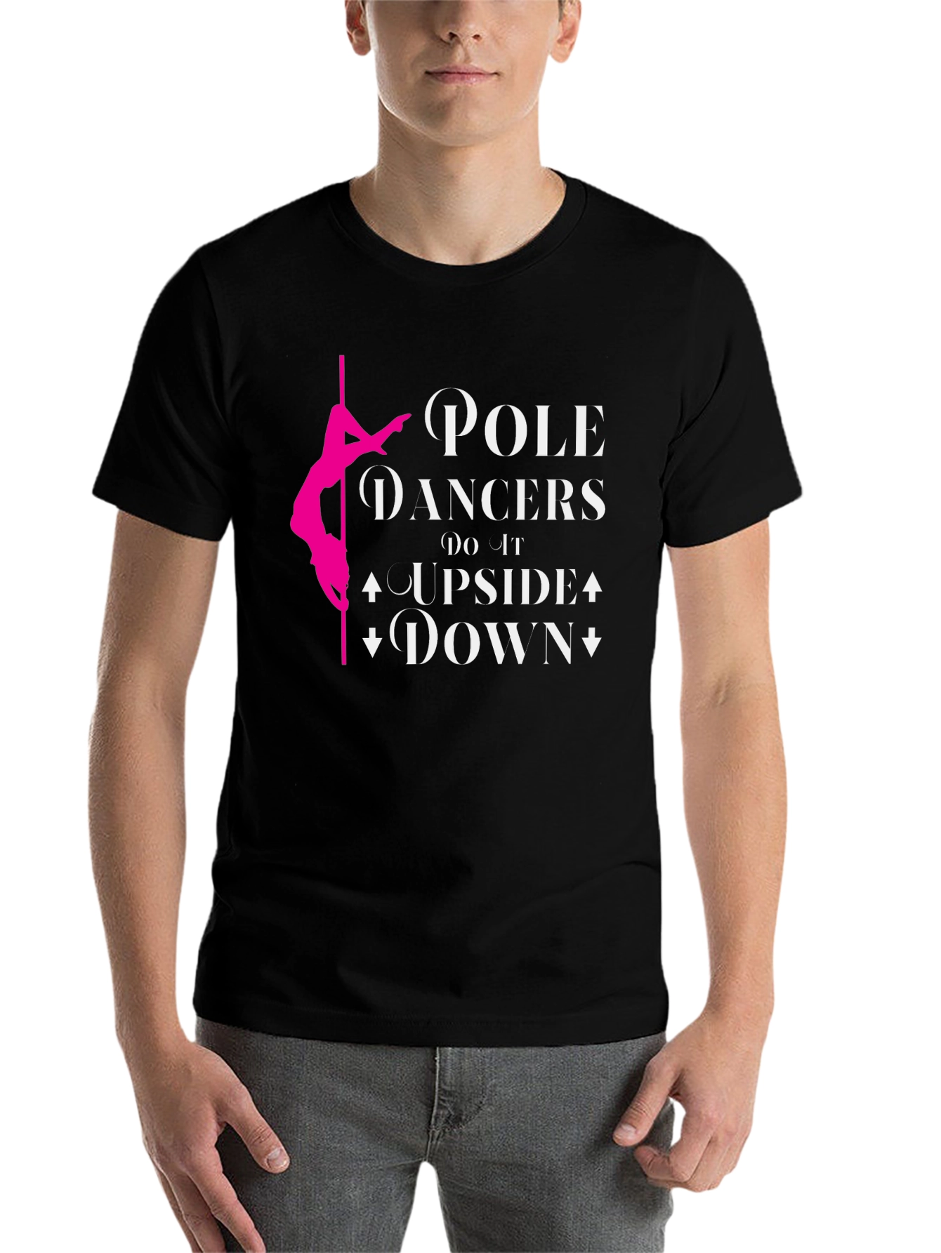 Black Pole Dancer T-Shirt: Upside Down Fun! view 7