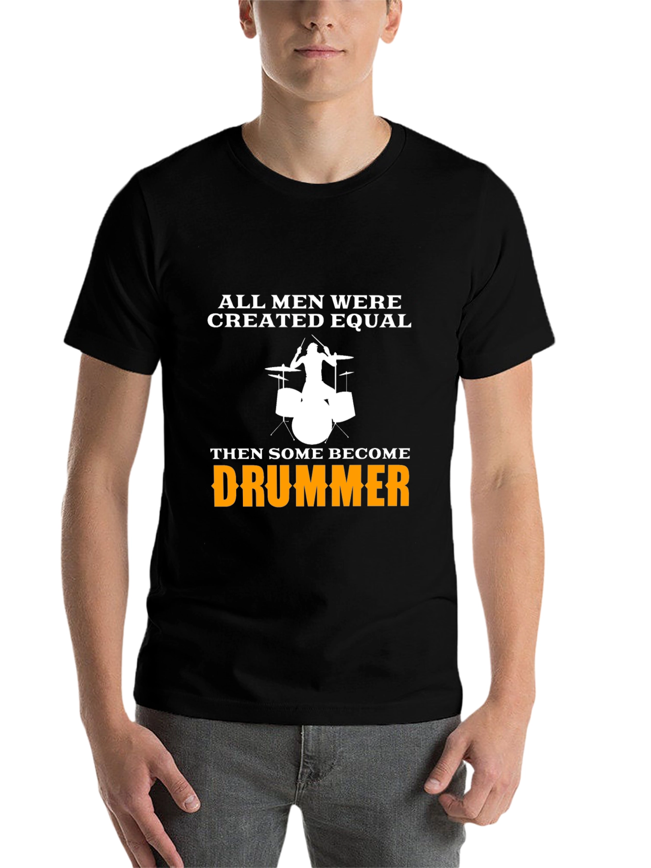 Black Drummer T-Shirt: All Men Created Equal Graphic Tee view 7