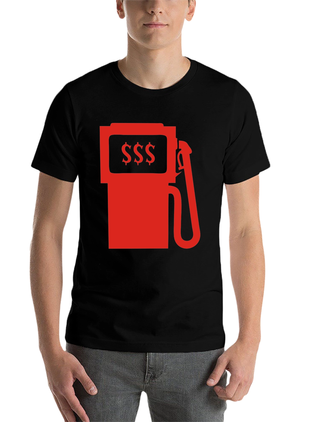 Black High Gas Prices Graphic Tee - Black Cotton T-Shirt view 7