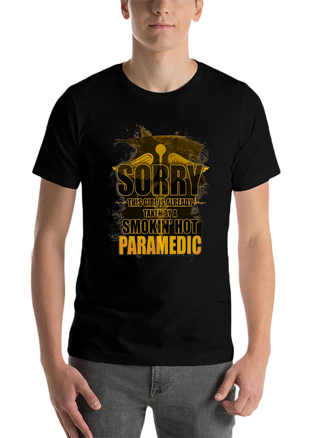 Black Smokin' Hot Paramedic T-Shirt - Funny Gift view 7