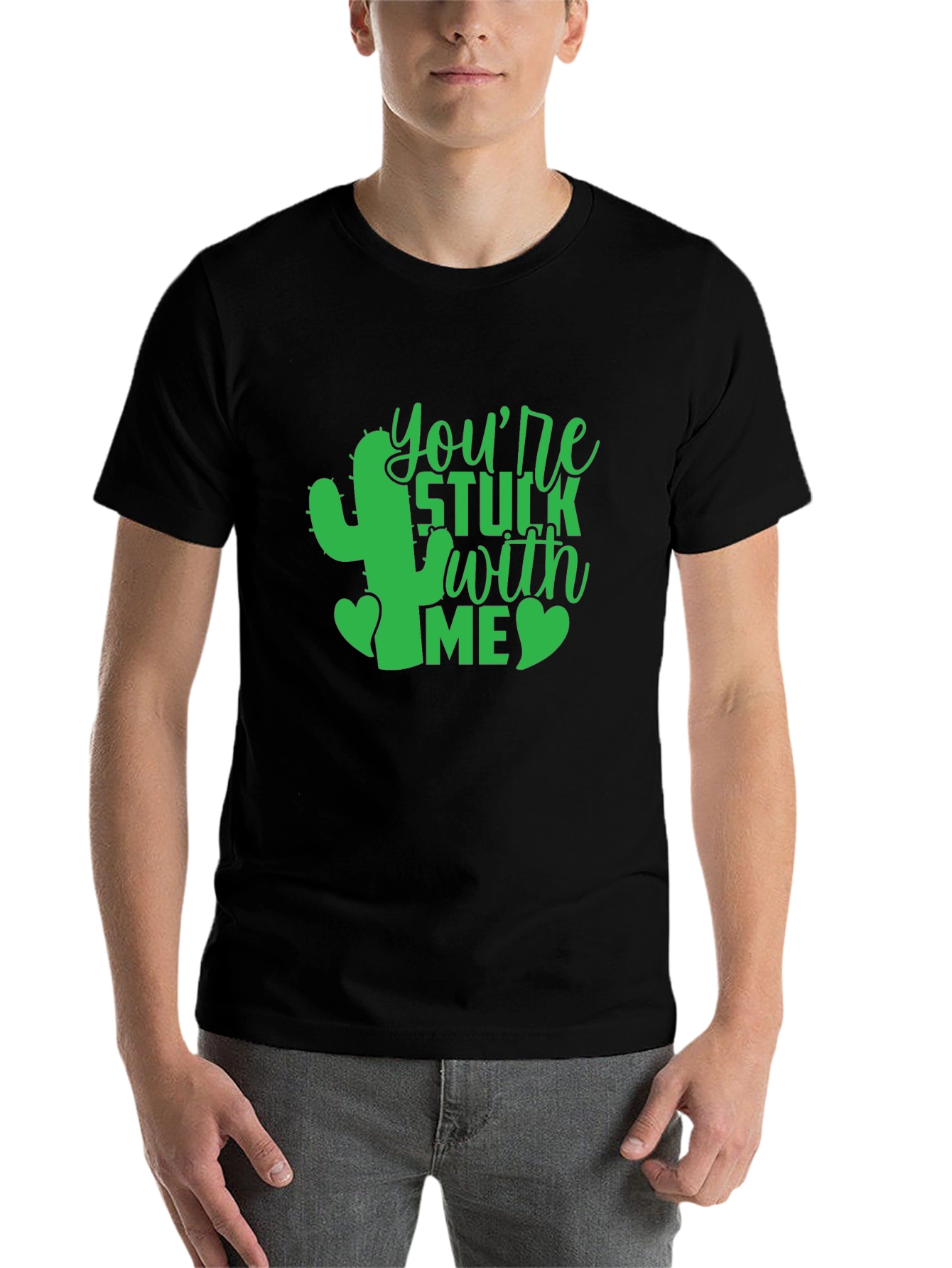 Black You're Stuck With Me Graphic Tee view 7