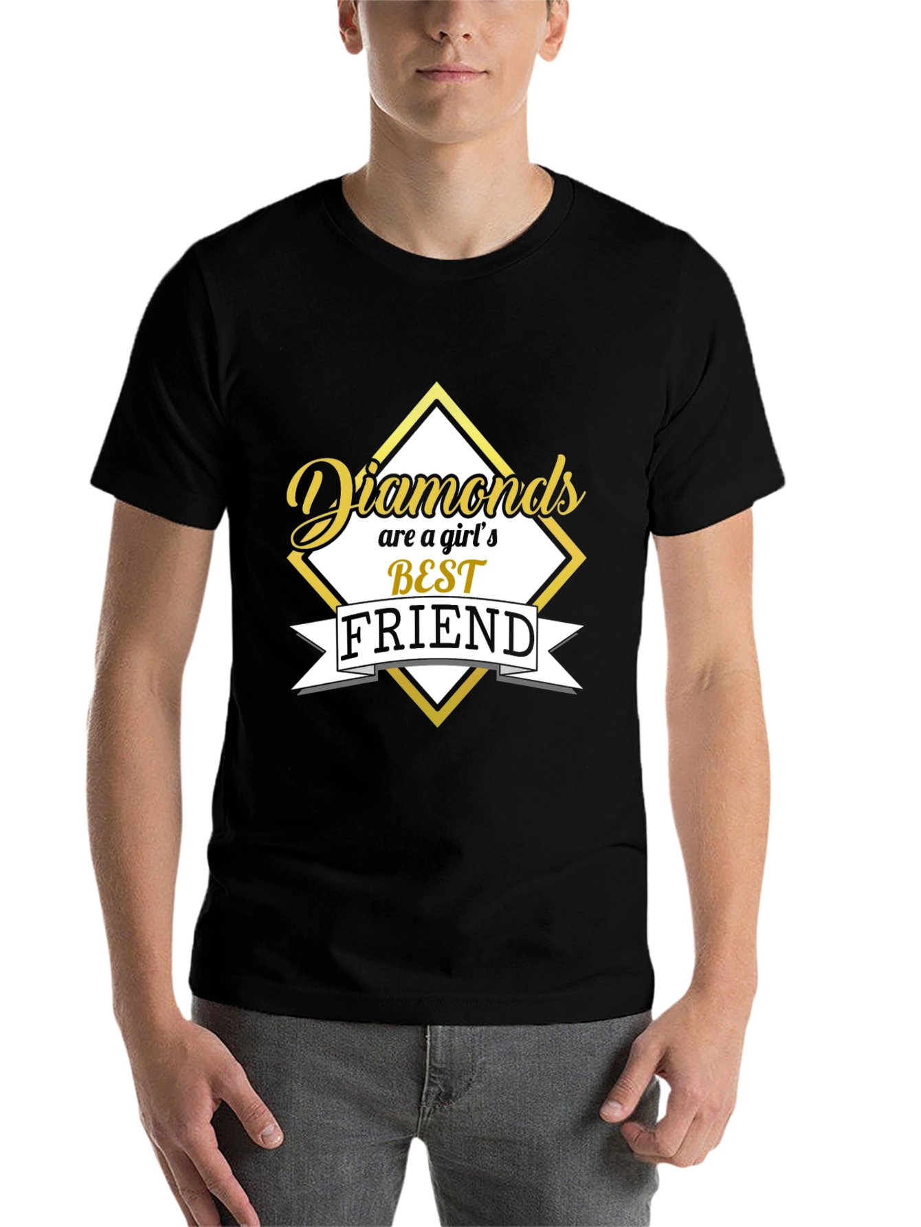 Black Diamonds Are a Girl's Best Friend Black Graphic Tee view 7