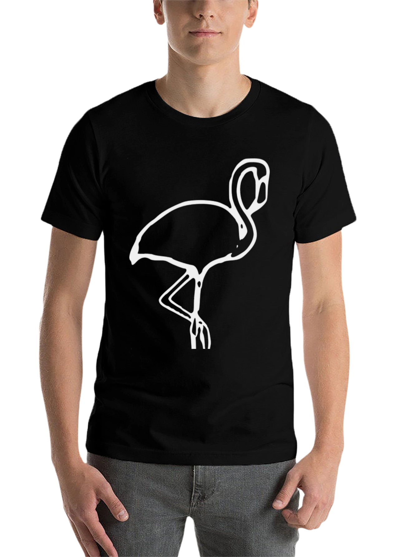 Black Black Flamingo Graphic Tee view 7