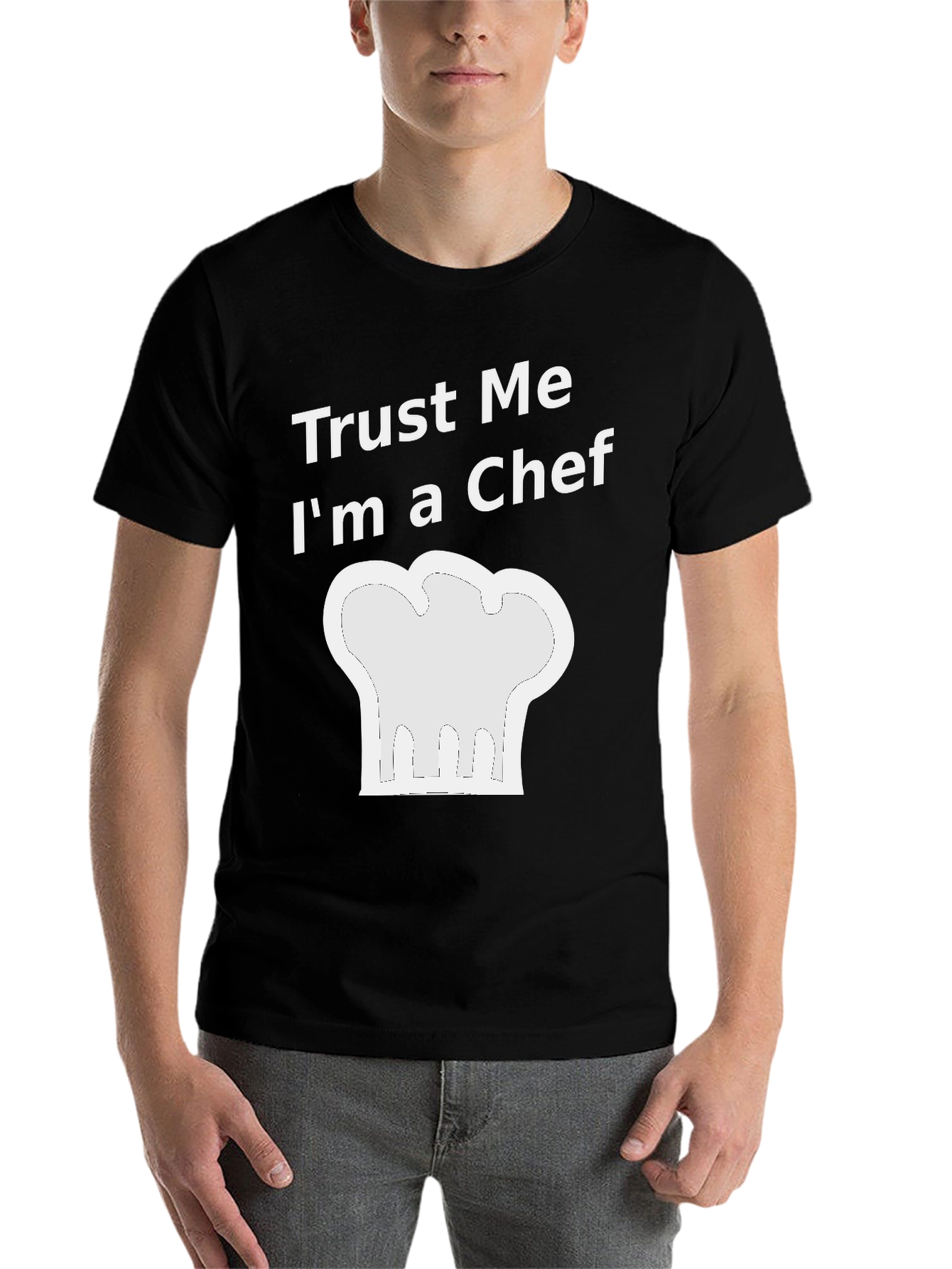 Black Trust Me I'm a Chef T-Shirt view 7