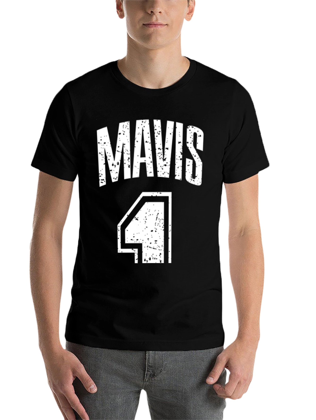 Black Mavis Number 4 Black T-Shirt view 7