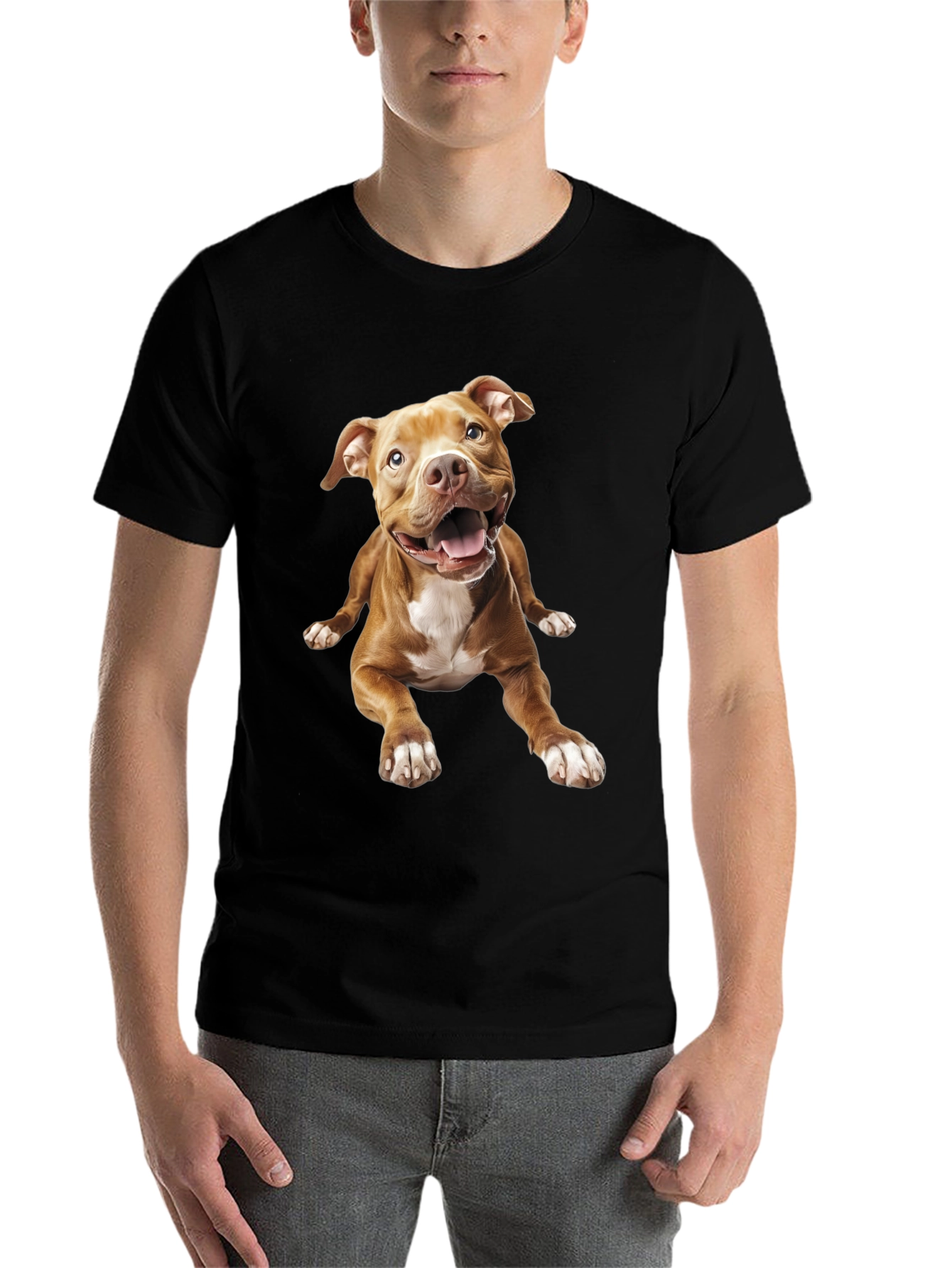 Black Dog Graphic Tee - Black Cotton Blend view 7