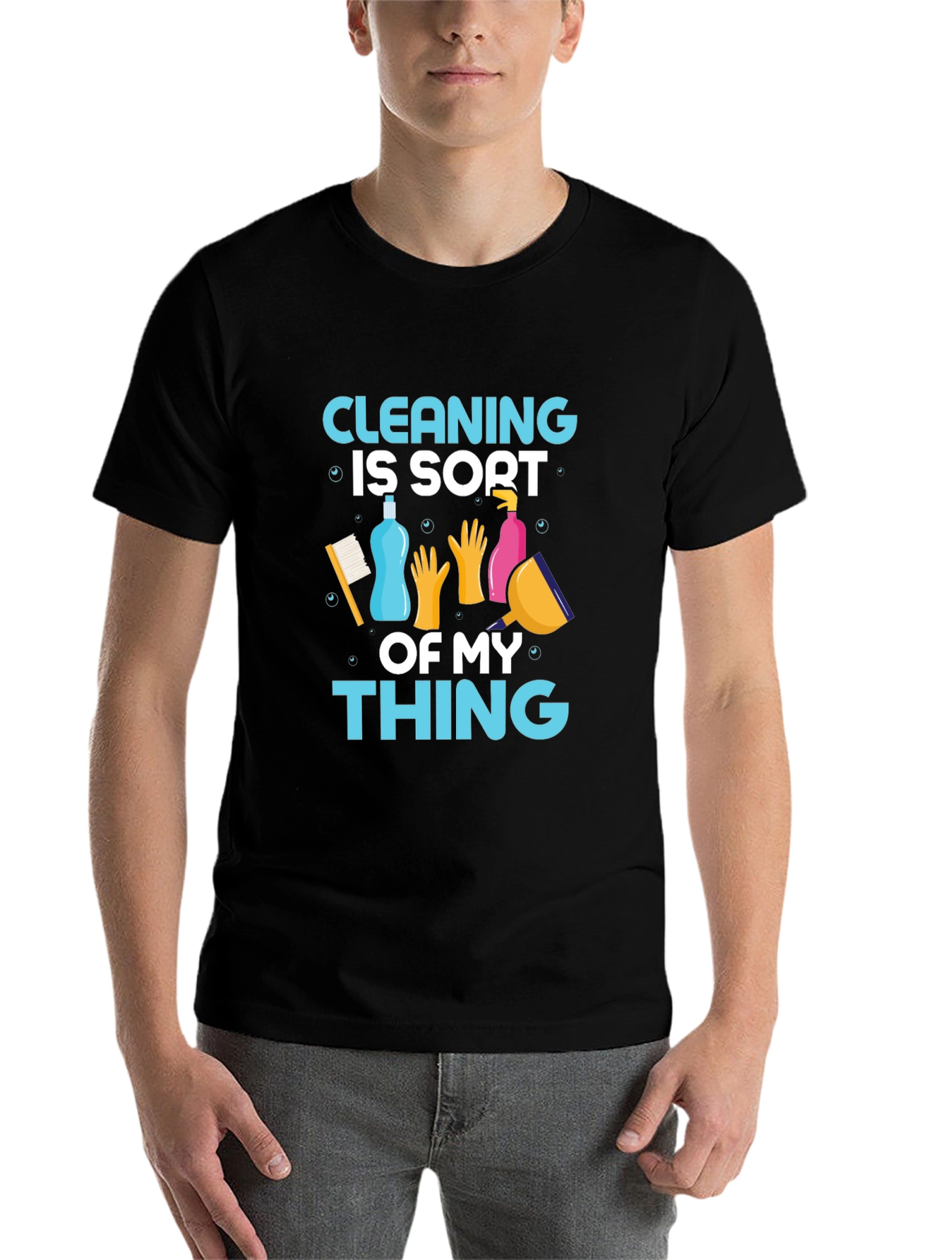 Black Cleaning is Sort of My Thing T-Shirt view 7