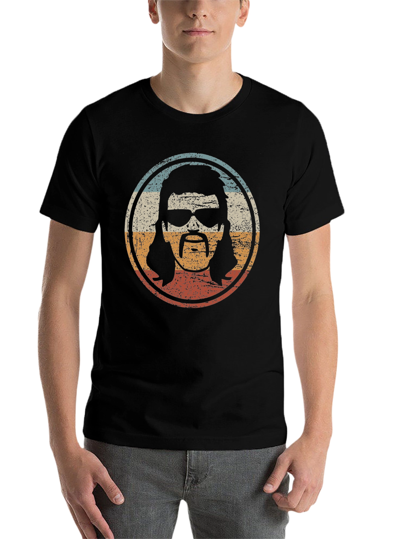 Black Retro Mullet T-Shirt - Vintage Style Tee view 7
