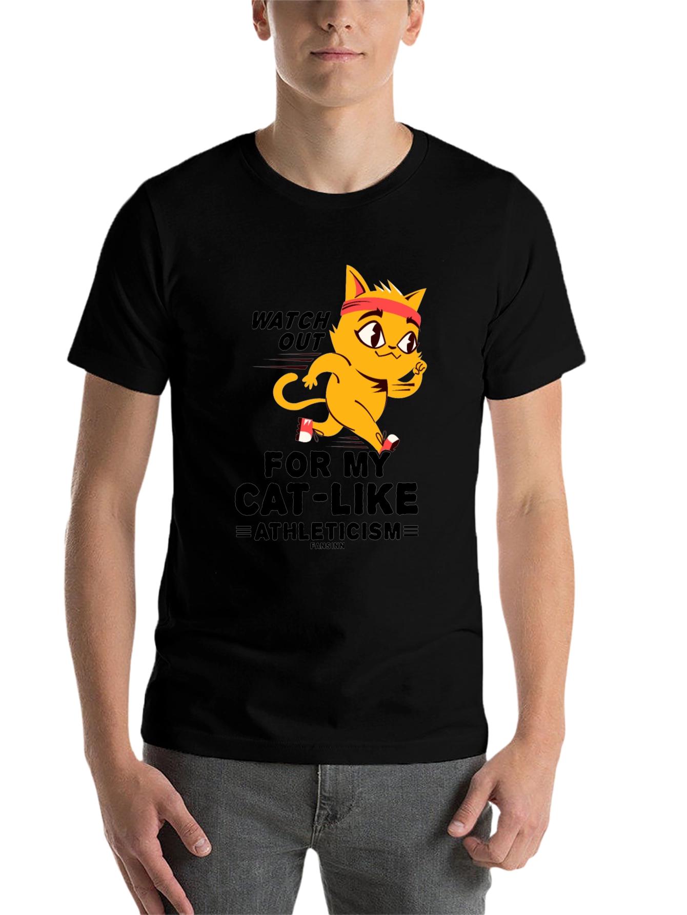 Black Cat-Like Athleticism T-Shirt view 7