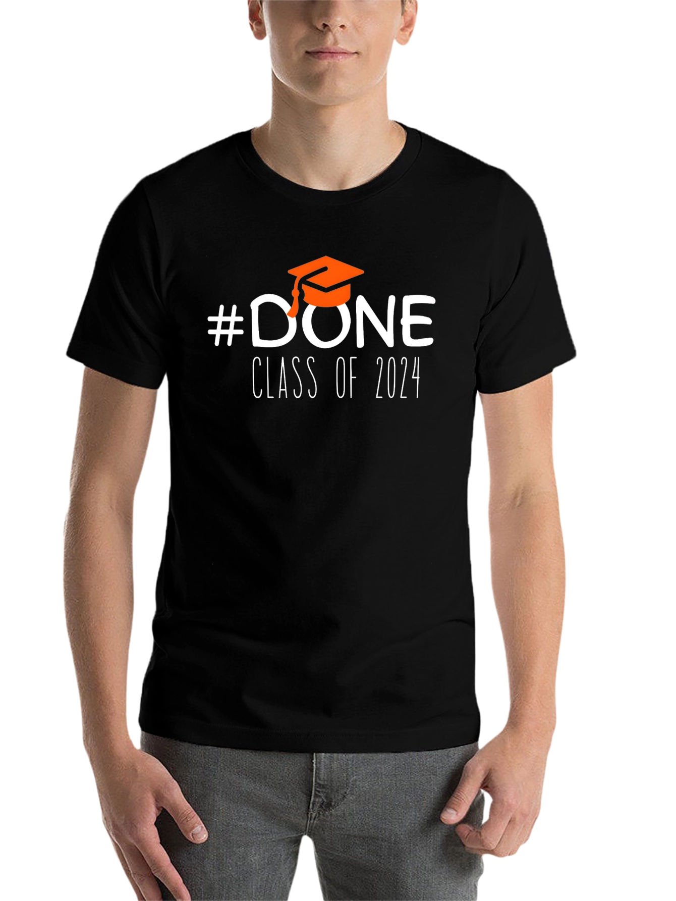 Black #DONE Class of 2024 Graduation T-Shirt view 7