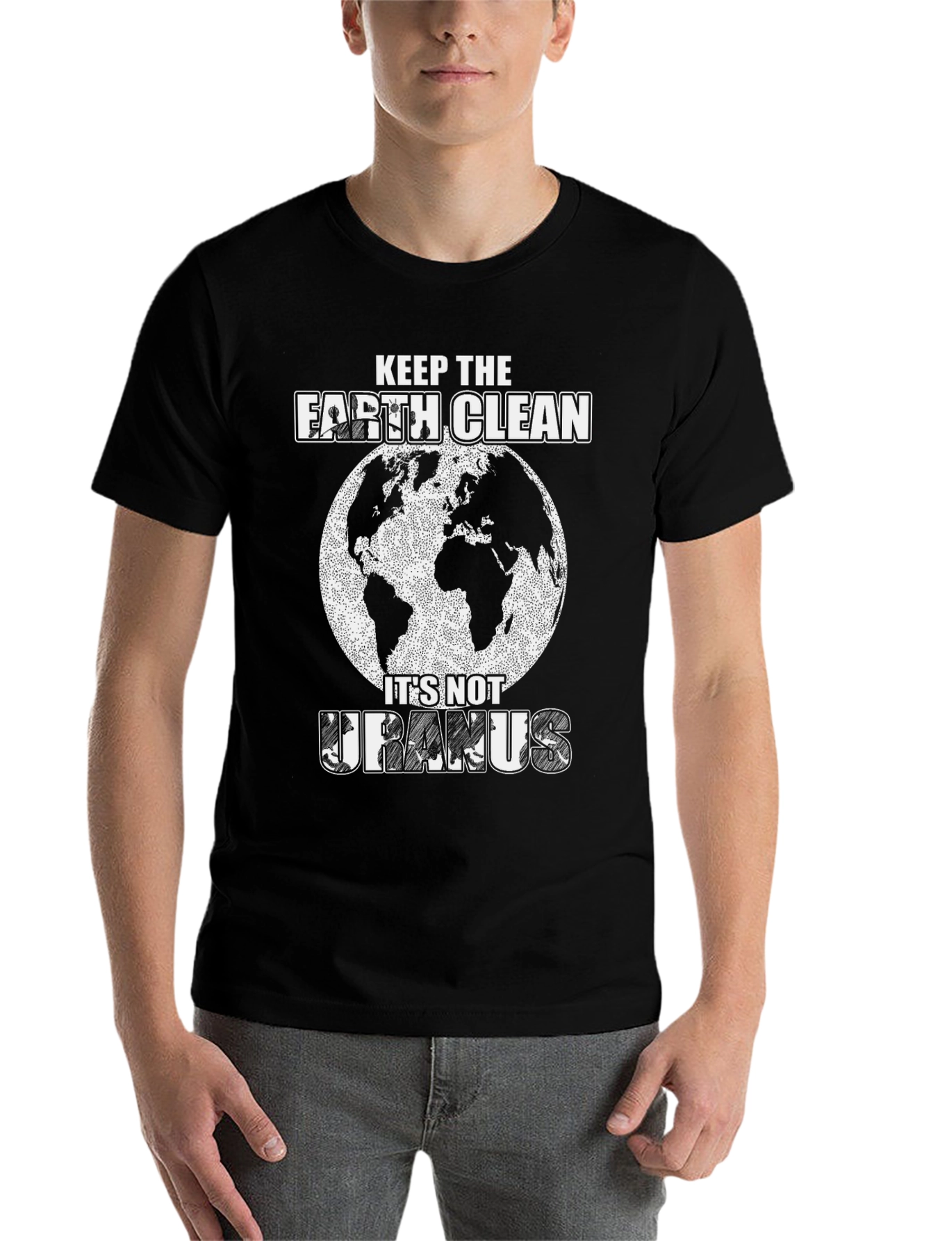 Black Keep the Earth Clean Graphic Tee - Save the Planet view 7