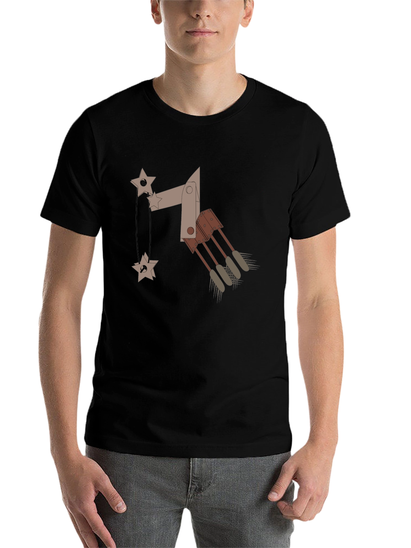 Black Retro Arcade Inspired Graphic T-Shirt - Black view 7