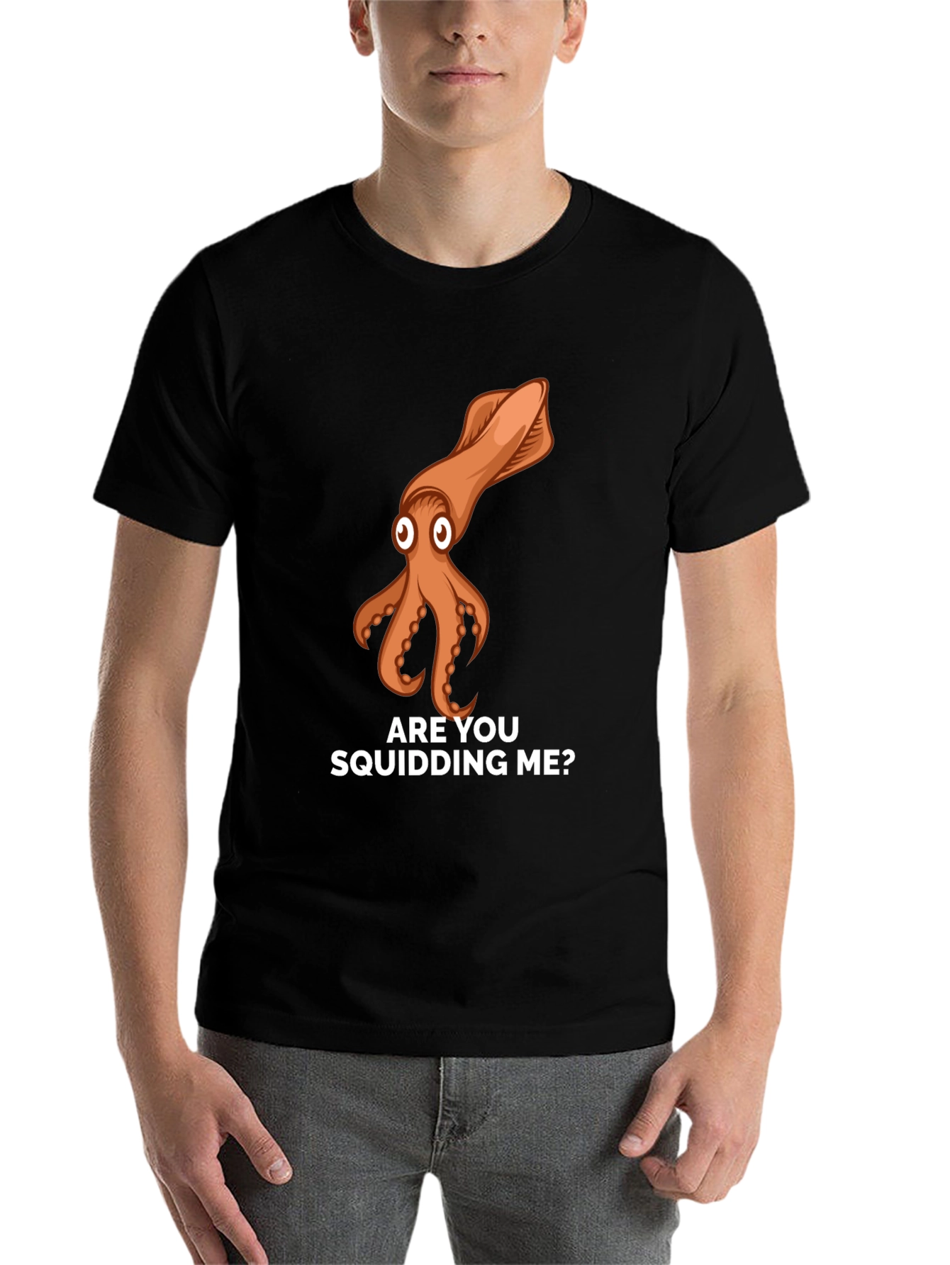 Black Are You Squidding Me? Graphic T-Shirt view 7