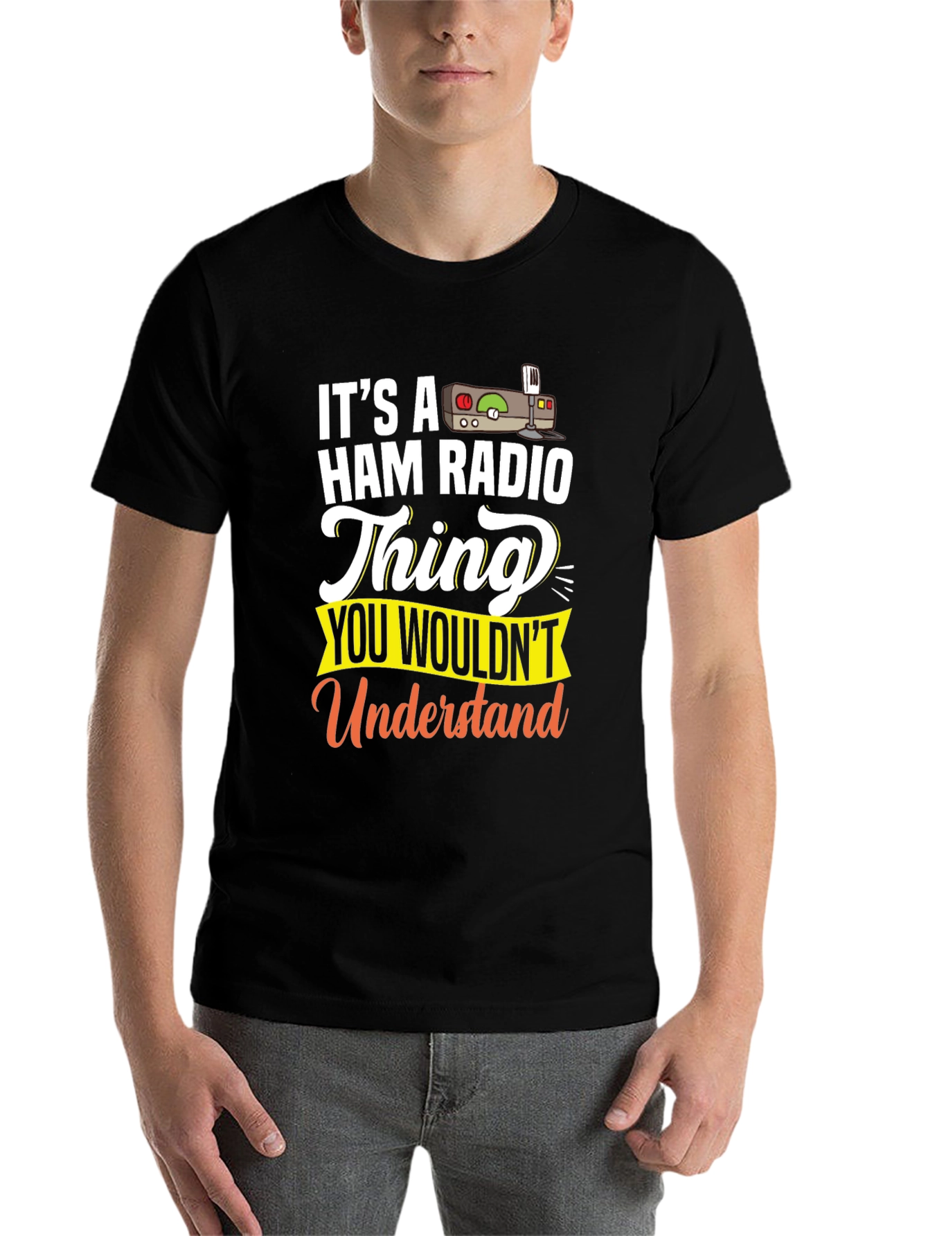 Black Ham Radio Thing T-Shirt view 7