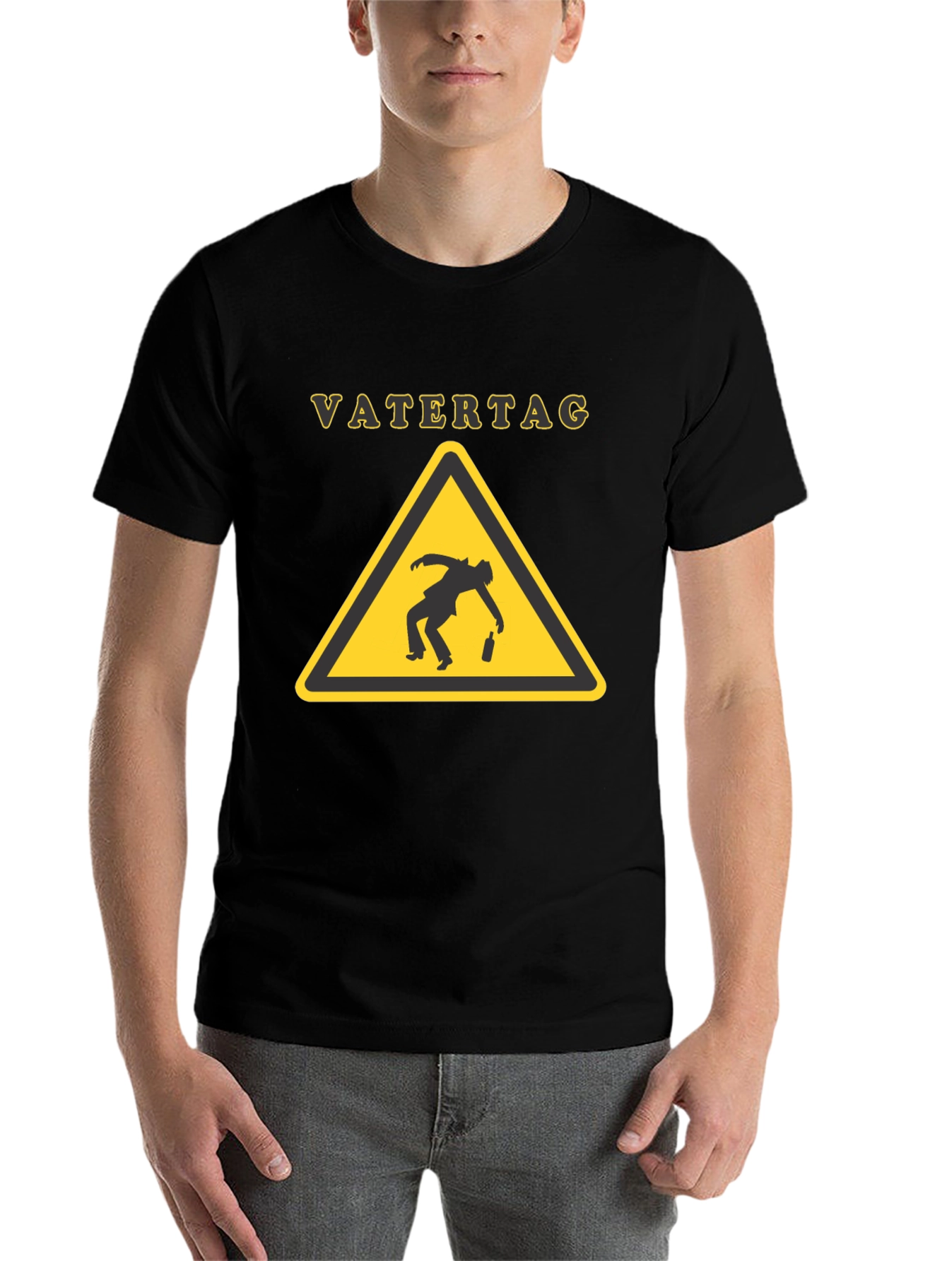 Black Vatertag Warning T-Shirt view 7