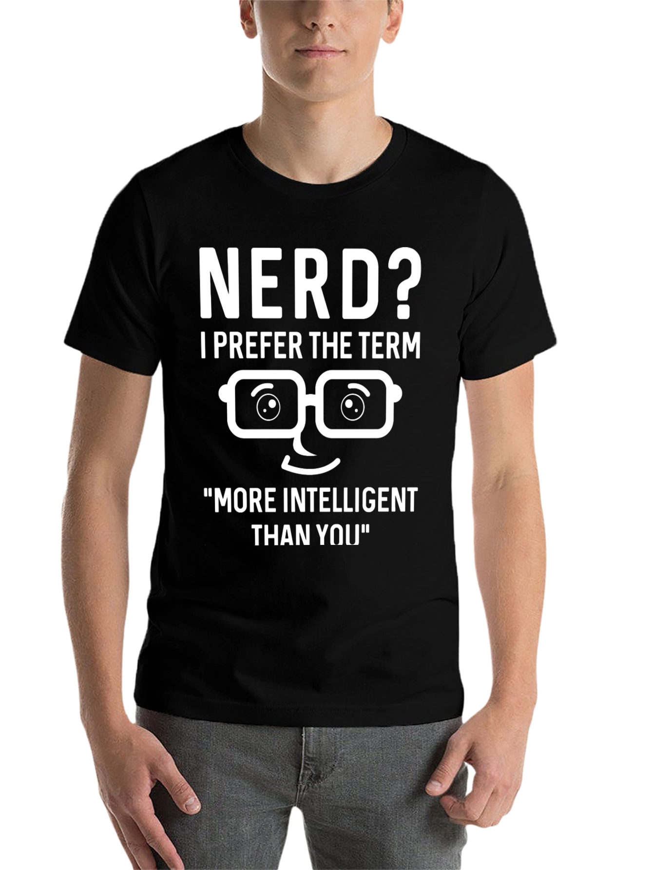 Black Nerd? Intelligent Graphic T-Shirt view 7